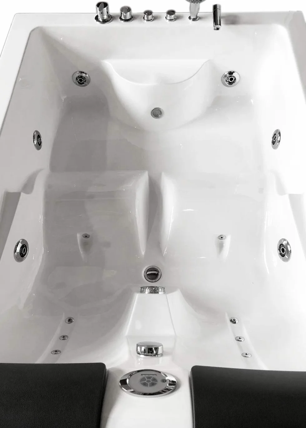 Bañera hidromasaje Bañera de esquina para 2 personas 175x132cm SPA RADIO Lulu