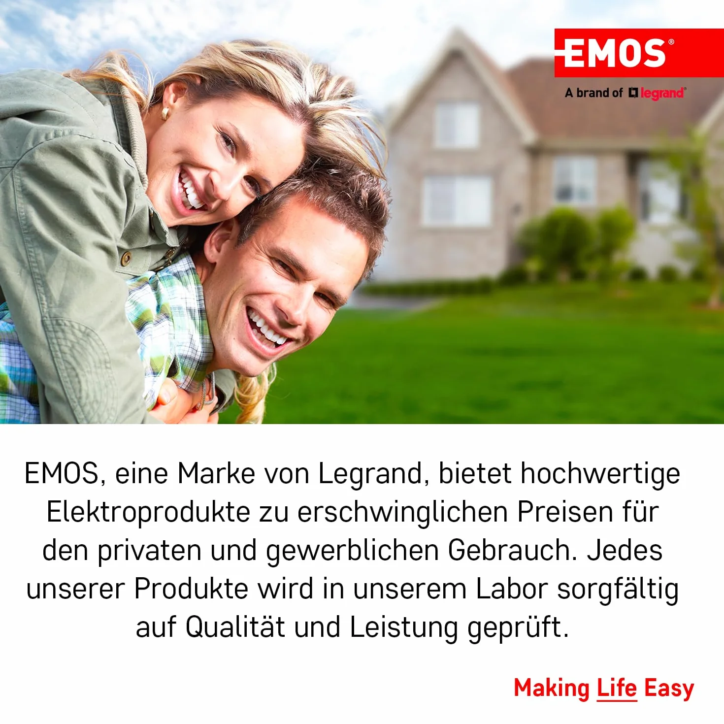 EMOS tambor cable 20 m, 4 Schuko, 230 V 10 A 2300 W, PVC H05VV-F3G 1.0 mm², protección sobrecalentamiento, freno bobina, IP20, interior