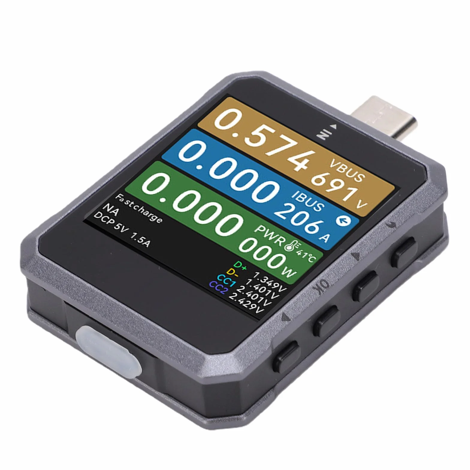 Generic Probador USB C Multímetro de Alta Precisión para Monitorear Voltaje, Corriente, Potencia y Detección de Protocolo USB para Entusiastas y Profesionales de la Tecnología