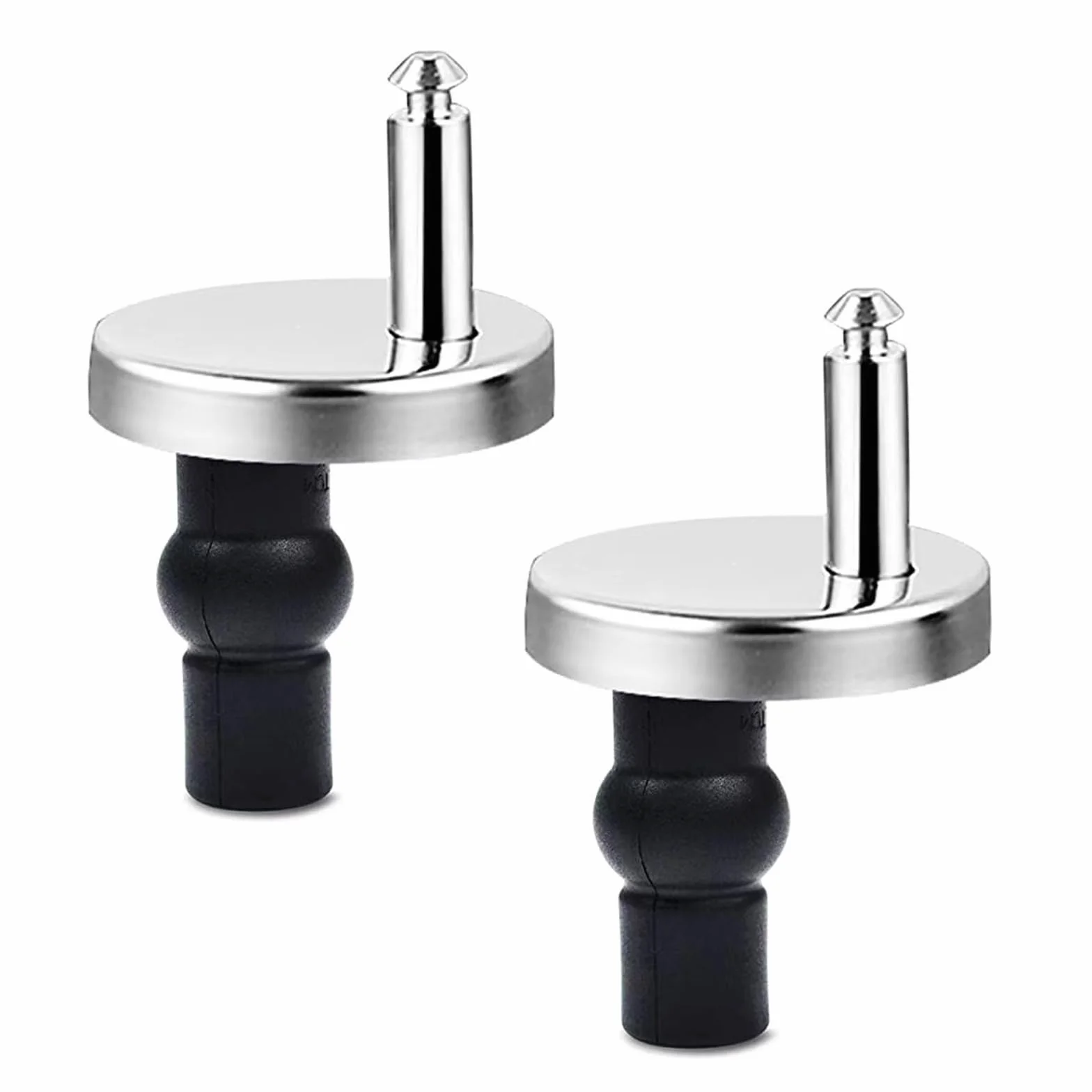 Tornillos para asiento de inodoro,2 Bisagras Tapa WC,Fijación de Asientos de Inodoro,con Goma Tornillos para Montar y Fijar la Tapa del Inodoro
