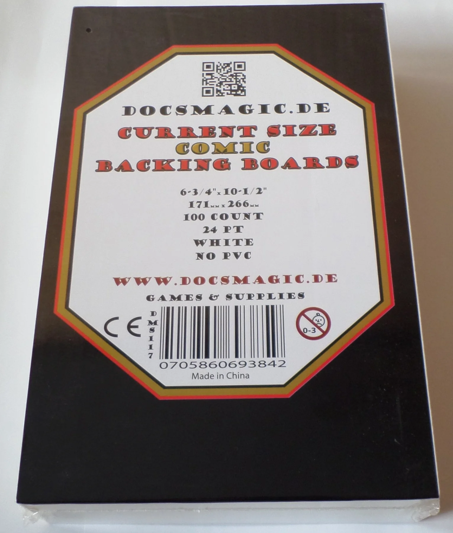Comic Book Backing Boards 6-3/4" x 10-1/2" 24pt White - 100 Pack