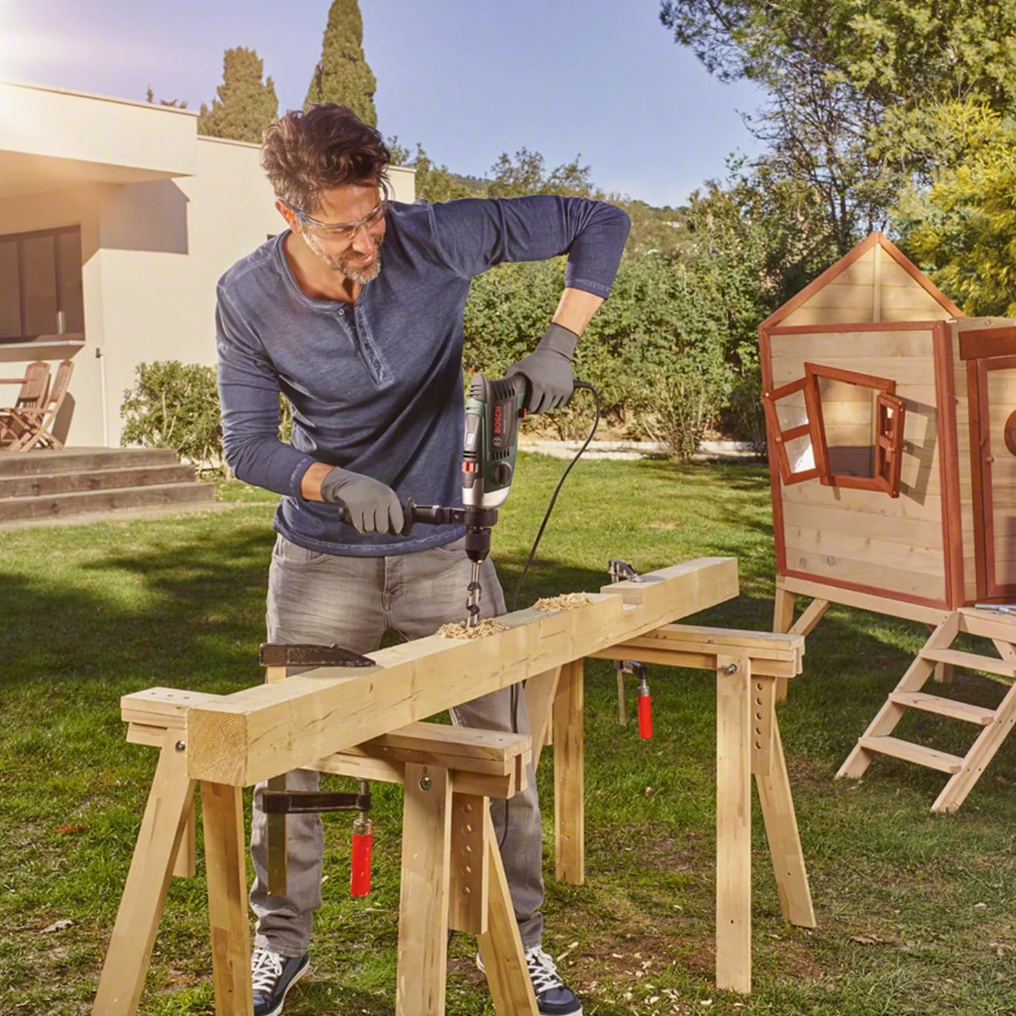 Bosch Taladro de impacto AdvancedImpact 900 (900 W, diámetro de perforación en acero/madera/mampostería: 13/40/18 mm, en maletín de transporte)