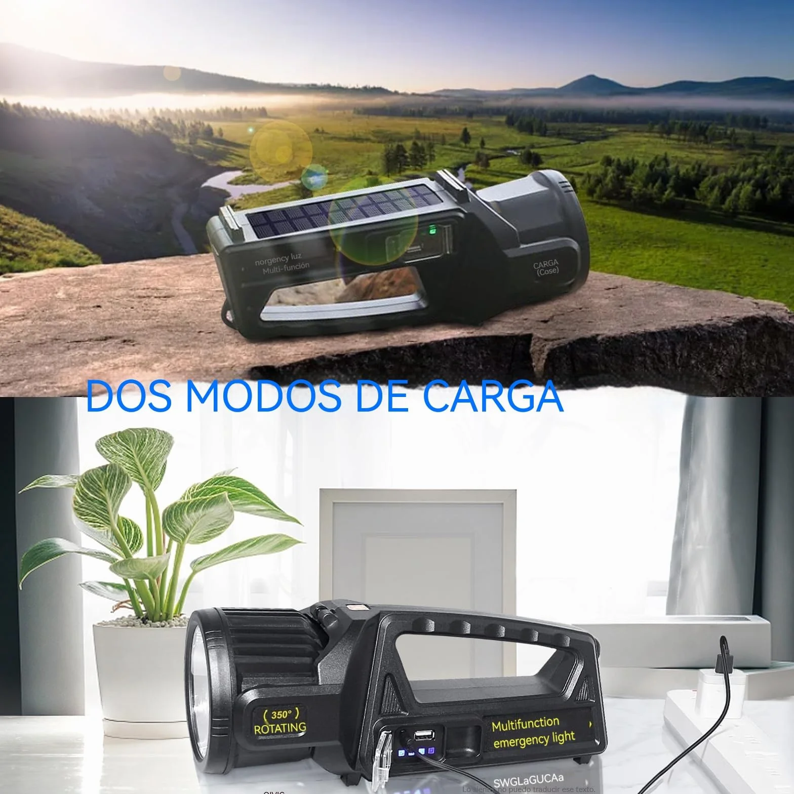LETOUR Linternas LED Alta Potencia,350000LM Linterna LED Recargable 9 Modos Linterna Potente Linternas Alta Potencia Recargable Flashlight Luz Emergencia Casa para Camping