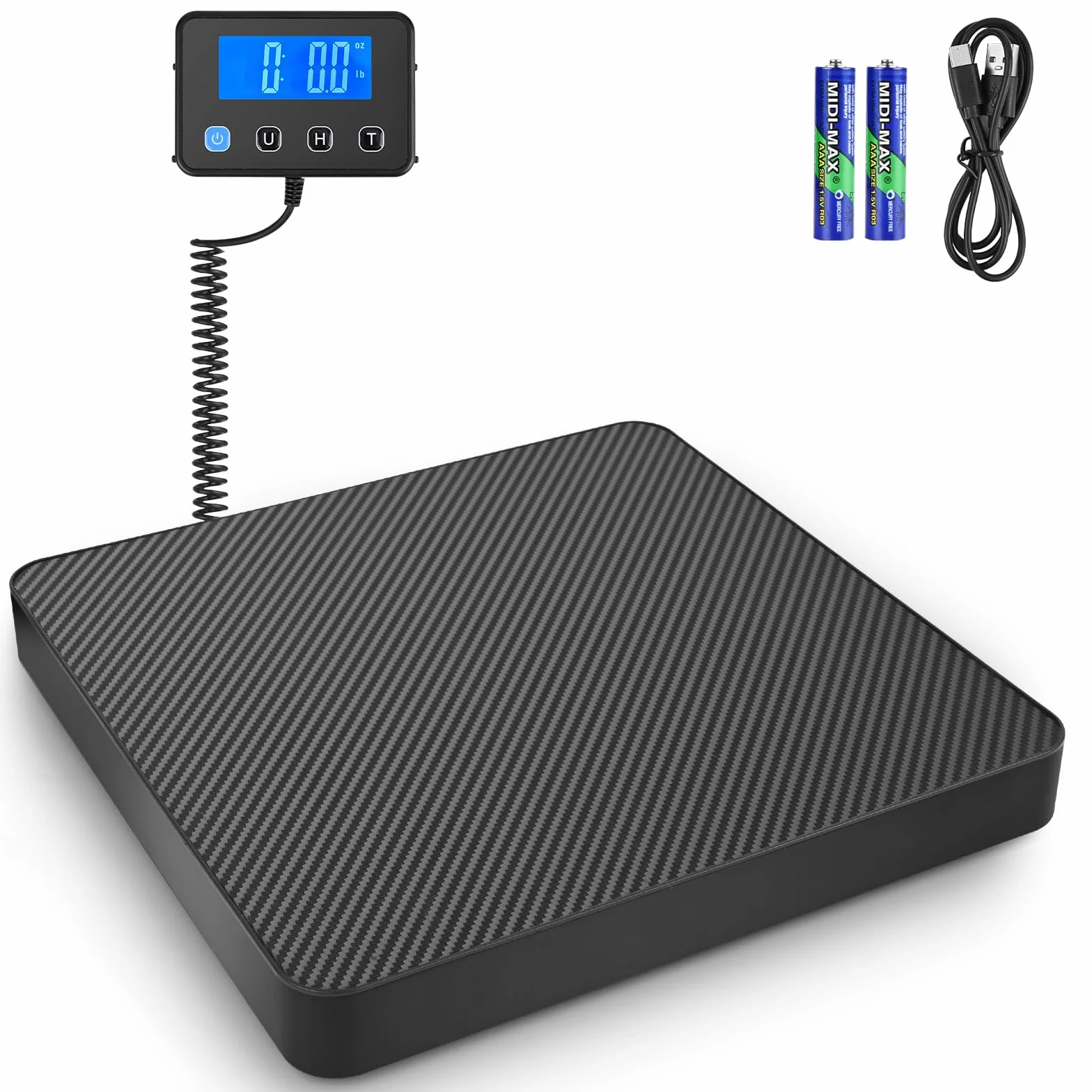Báscula digital para paquetes 40-200 kg alta precisión con retención y tara pantalla LCD