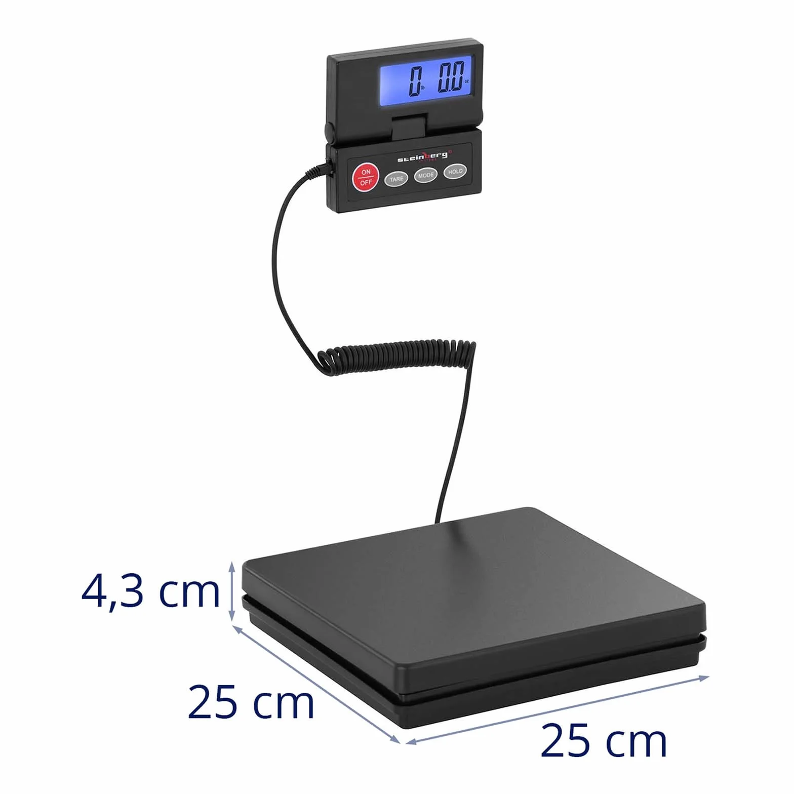 Steinberg BASIC SBS-PT-50/2 Báscula para paquetería digital 50 kg 2 g LCD externo
