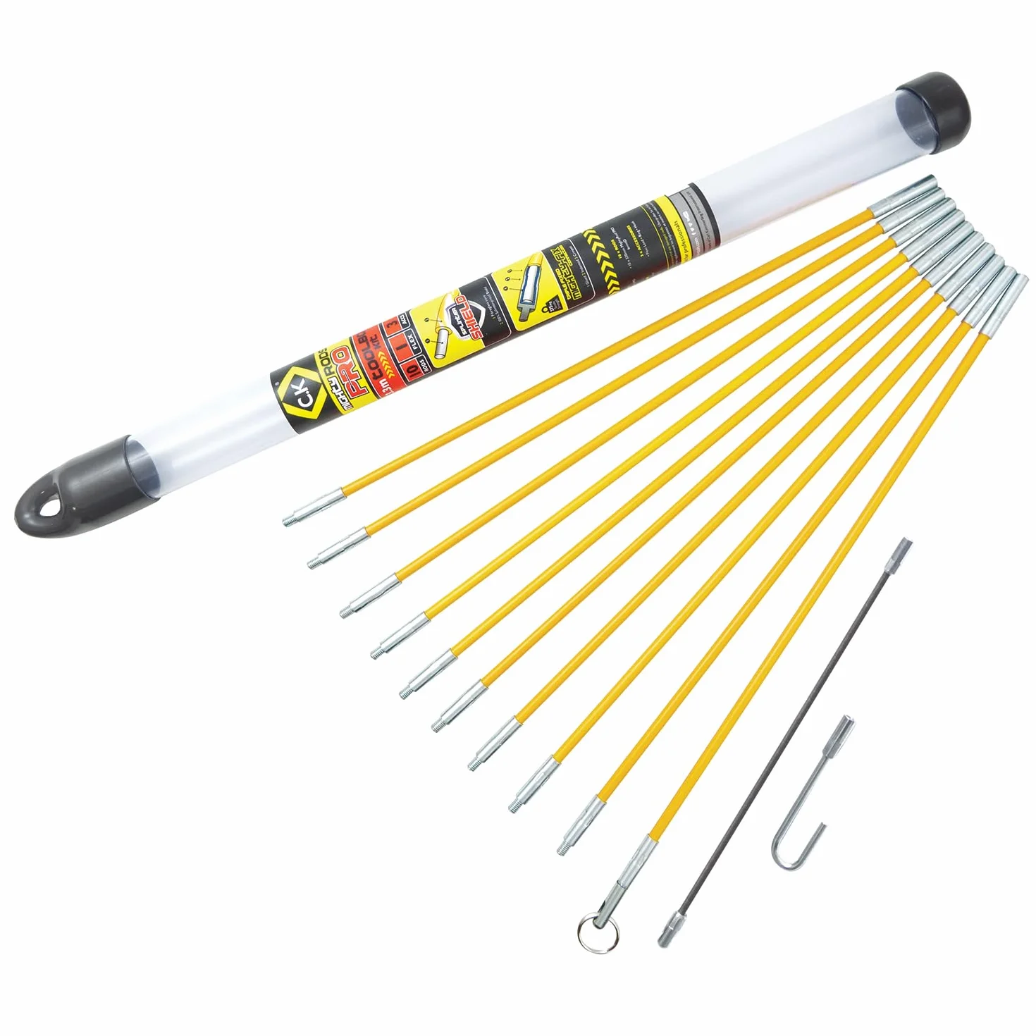 C.K T5419 MightyRod PRO Kit de barra de cables para caja de herramientas, 3,3 m