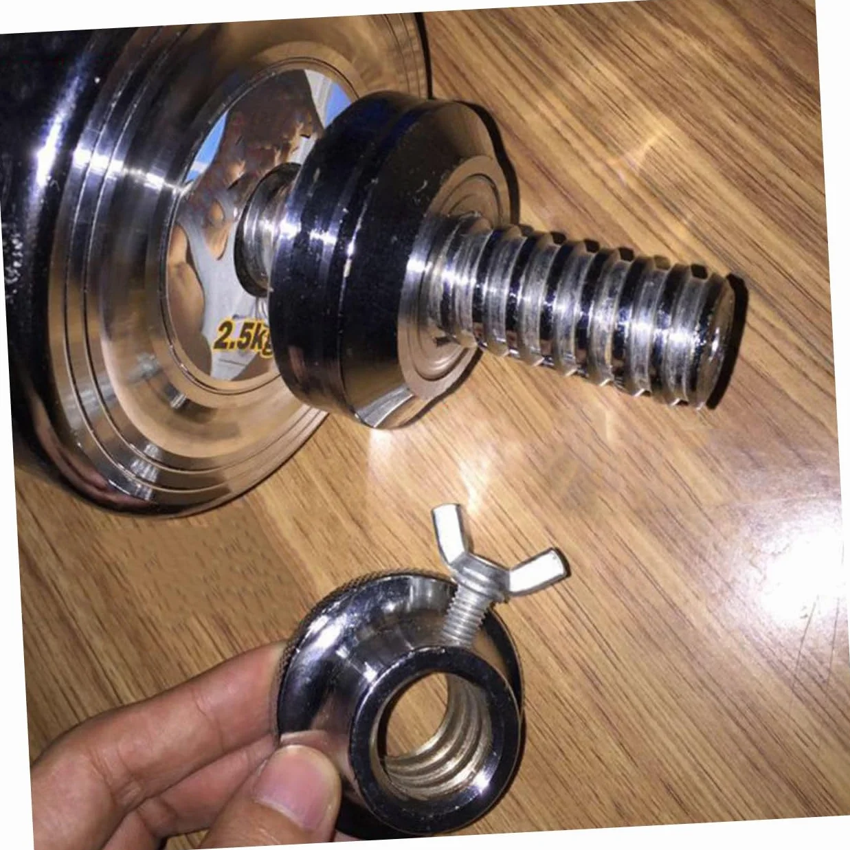Alipis 4 piezas Collares de Bloqueo para Barra de Pesas Tuercas Hexagonales Antideslizantes Doble Seguro Cierre de Tornillo para Entrenamiento Seguro Gimnasio y Casa