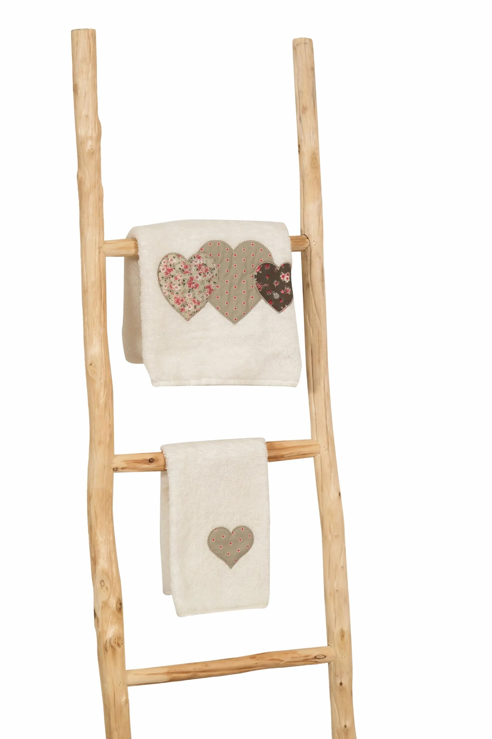 Biscottini Escalera toallero baño 148 x 36 x 3 – Escalera decorativa de madera – Toallero de bambú