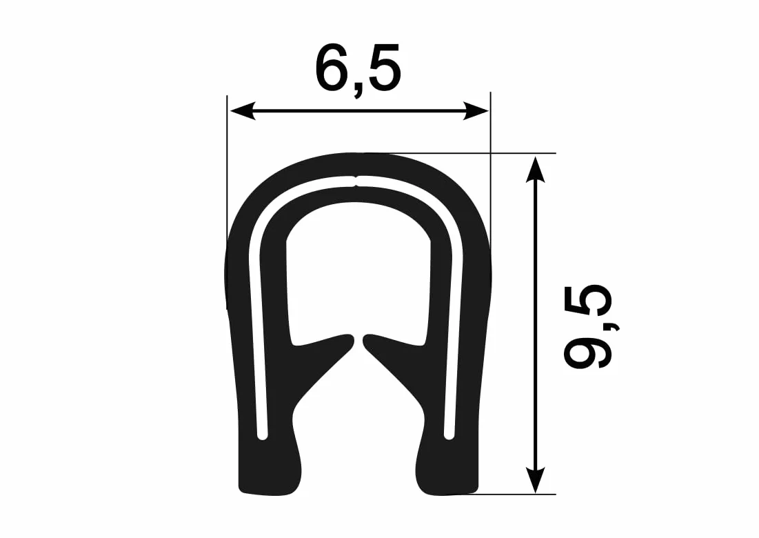 EUTRAS [5 m] Perfil de protección de Bordes 1-2 mm Gris Plata - se sujeta sin Adhesivo - Ideal para Chapa y Puertas de Coches - Protege los Cantos - Calidad Industrial Alemana - envío en 24 Horas