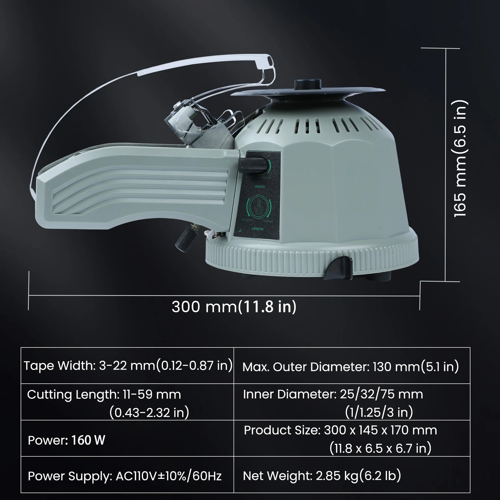 Dispensador de cinta eléctrica Máquina de corte automática de cinta ZCUT-2