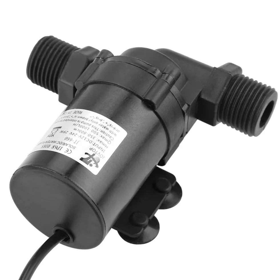 JT-660D-24 Bomba de Agua sin Escobillas de 24V DC, Bomba de Agua Sumergible Ecológica de Bajo Ruido para Calentador de Agua Solar