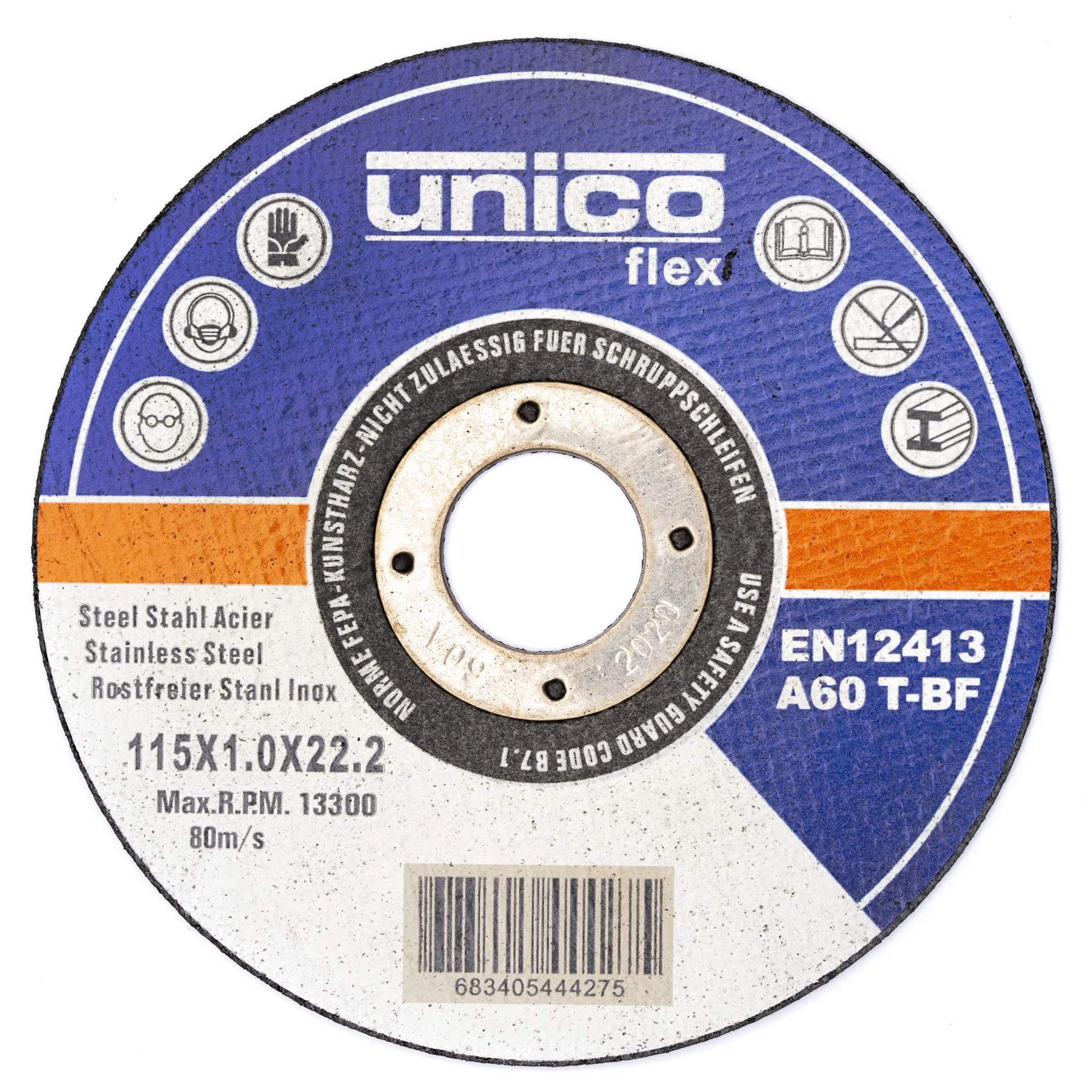 50 discos de corte 115 de metal, 50 discos de corte de 115 x 1,0 mm, discos flexibles 115 de metal fino de 1 mm, orificio: 22,23 mm, para amoladora angular o de corte