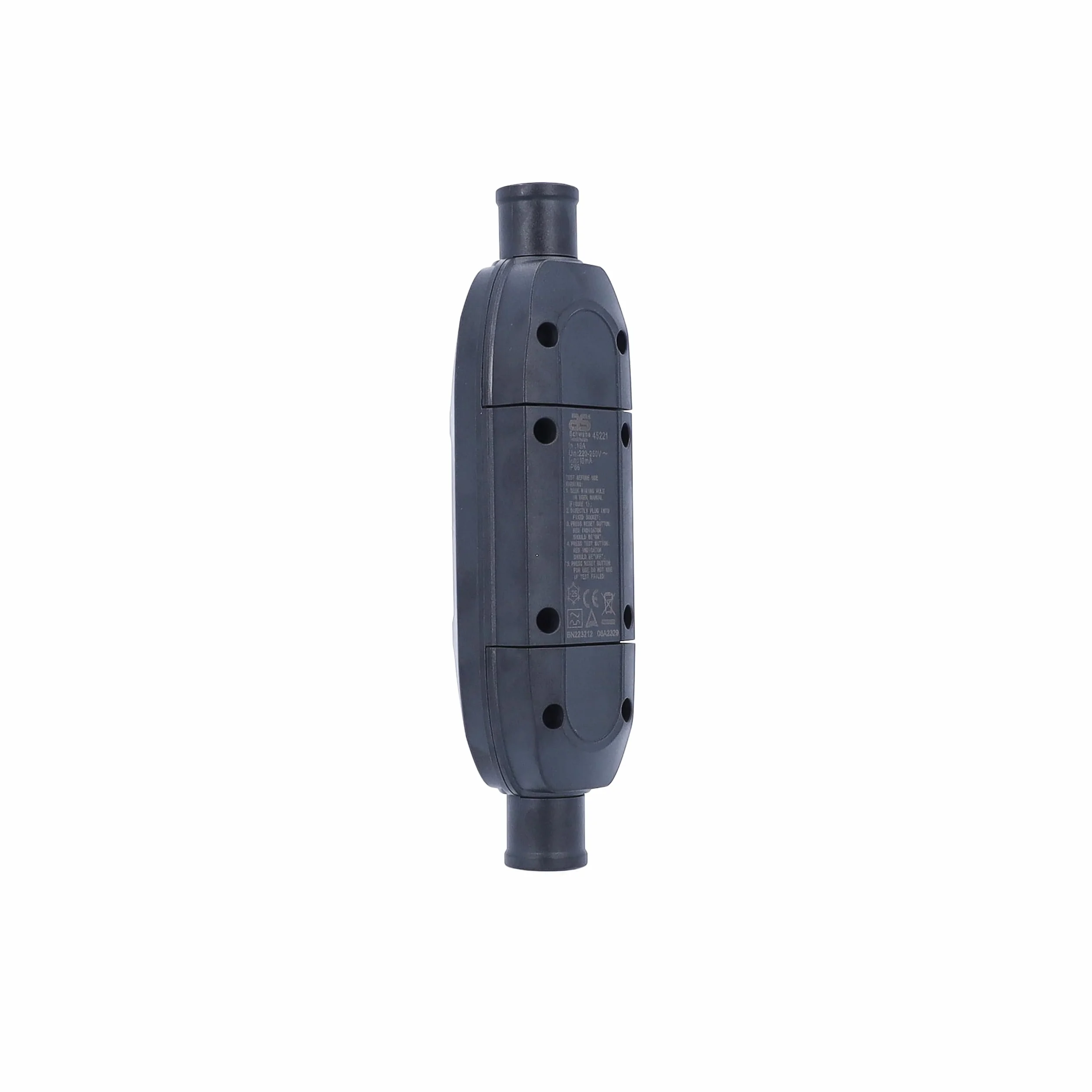 as - Schwabe PRCD interruptor diferencial portátil 10 mA - activación rápida <30 ms - para montaje en cable hasta 3G2,5-230 V / 16 A - protección personal - resistente al polvo y agua IP66, 45221