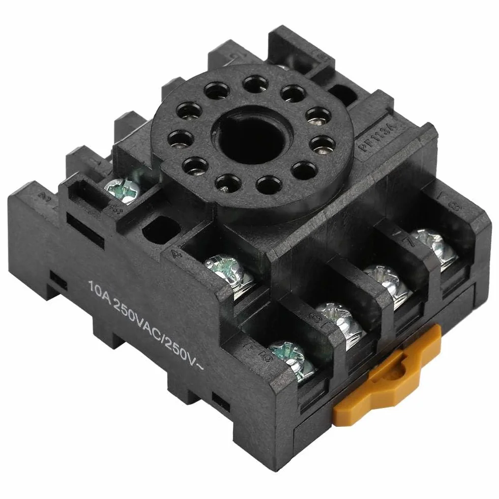 PF113A Enchufe de la Base del Relé de Potencia del Zócalo del Soporte del Relé de 11 Pines JQX-10F JTX-2C