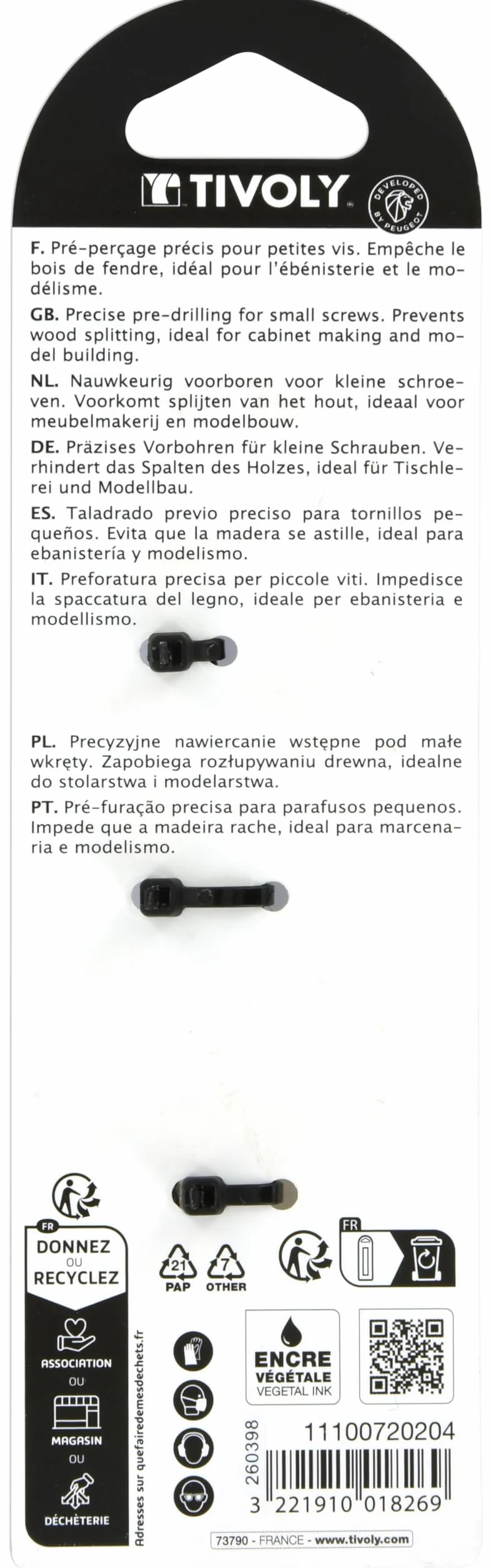TIVOLY 11100720204 - Pack Barrena 2-4 mm largo 110 > 135 mm (Envase de 2 pz.)