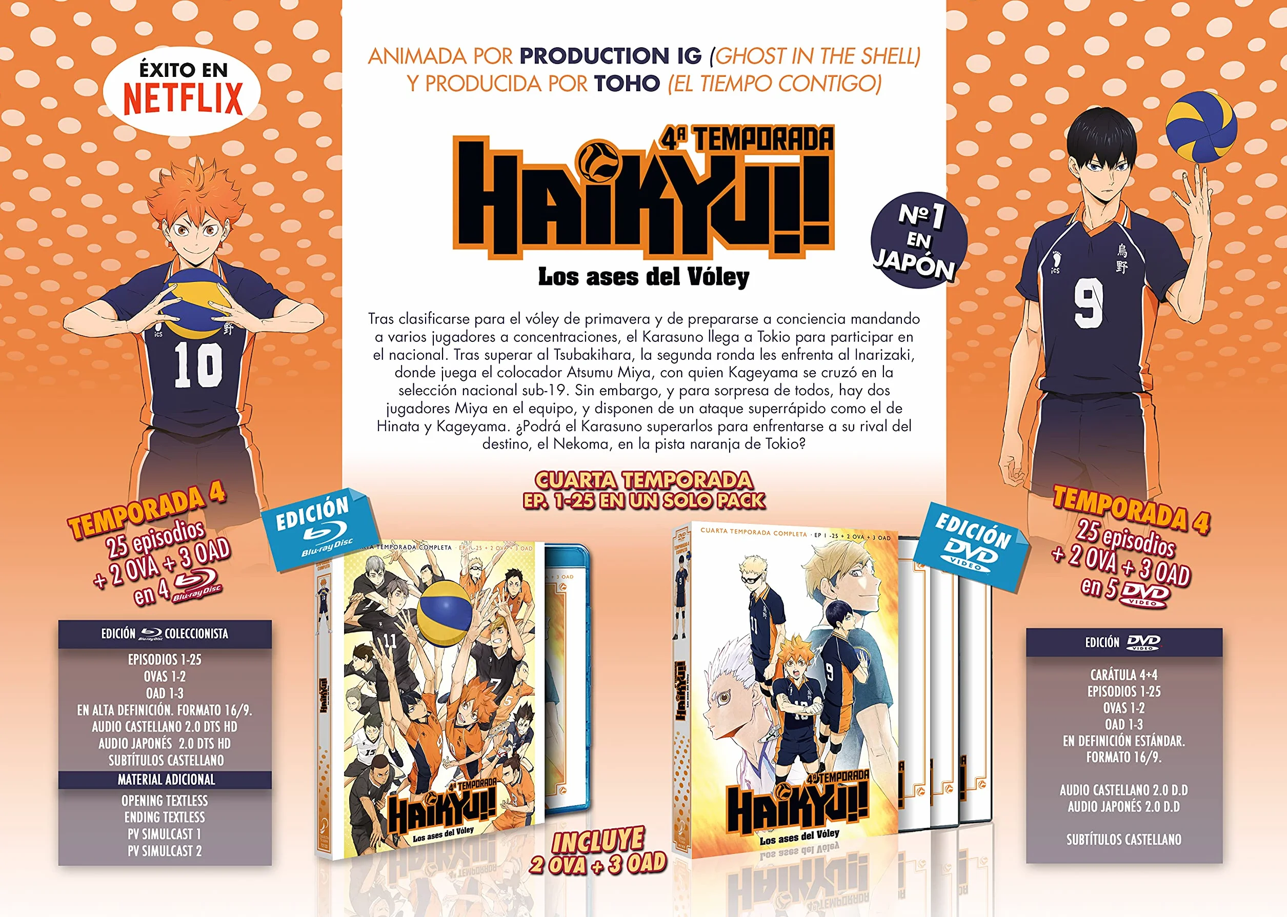 Haikyu!! Los Ases del Vóley - Cuarta Temporada [Blu-ray]