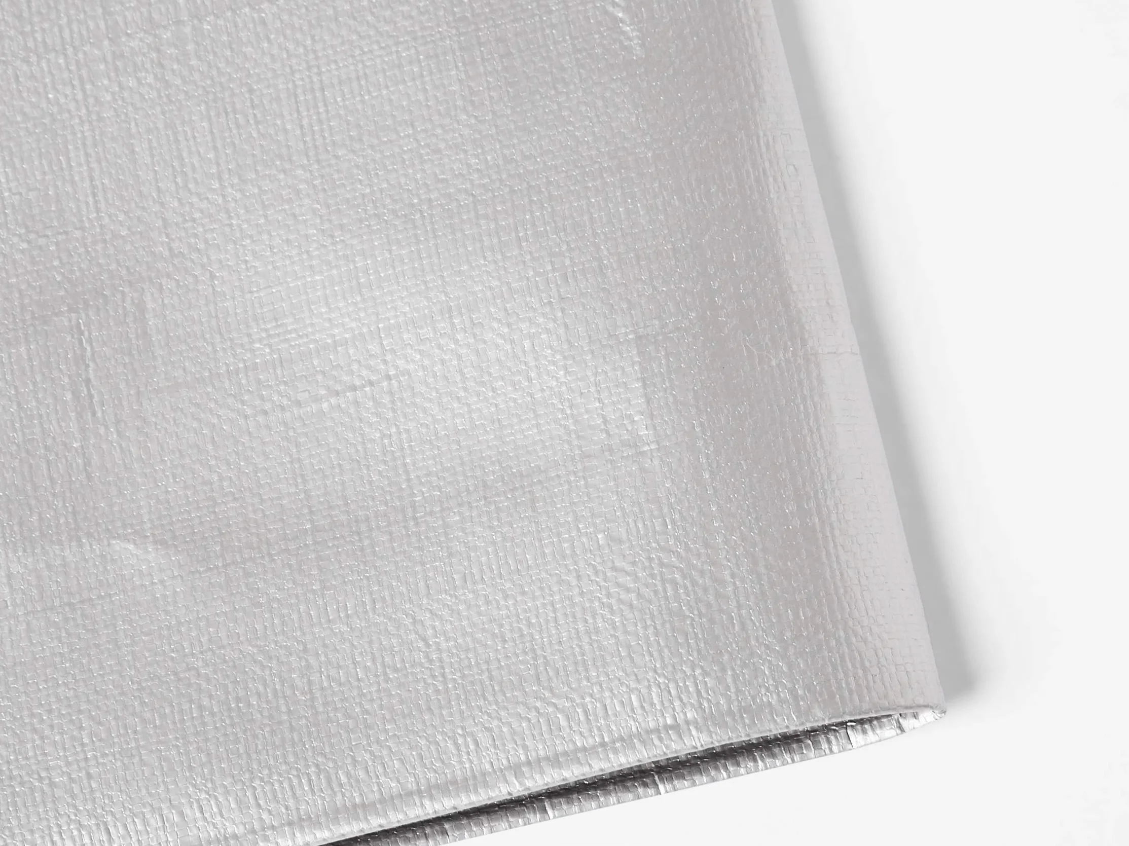 Amazon Basics Lona de poliéster multiusos A prueba de agua, Pack de 1 unidad, 3.6 x 6 m, 0.4 mm de espesor, 6kg, Plateado Y Negro