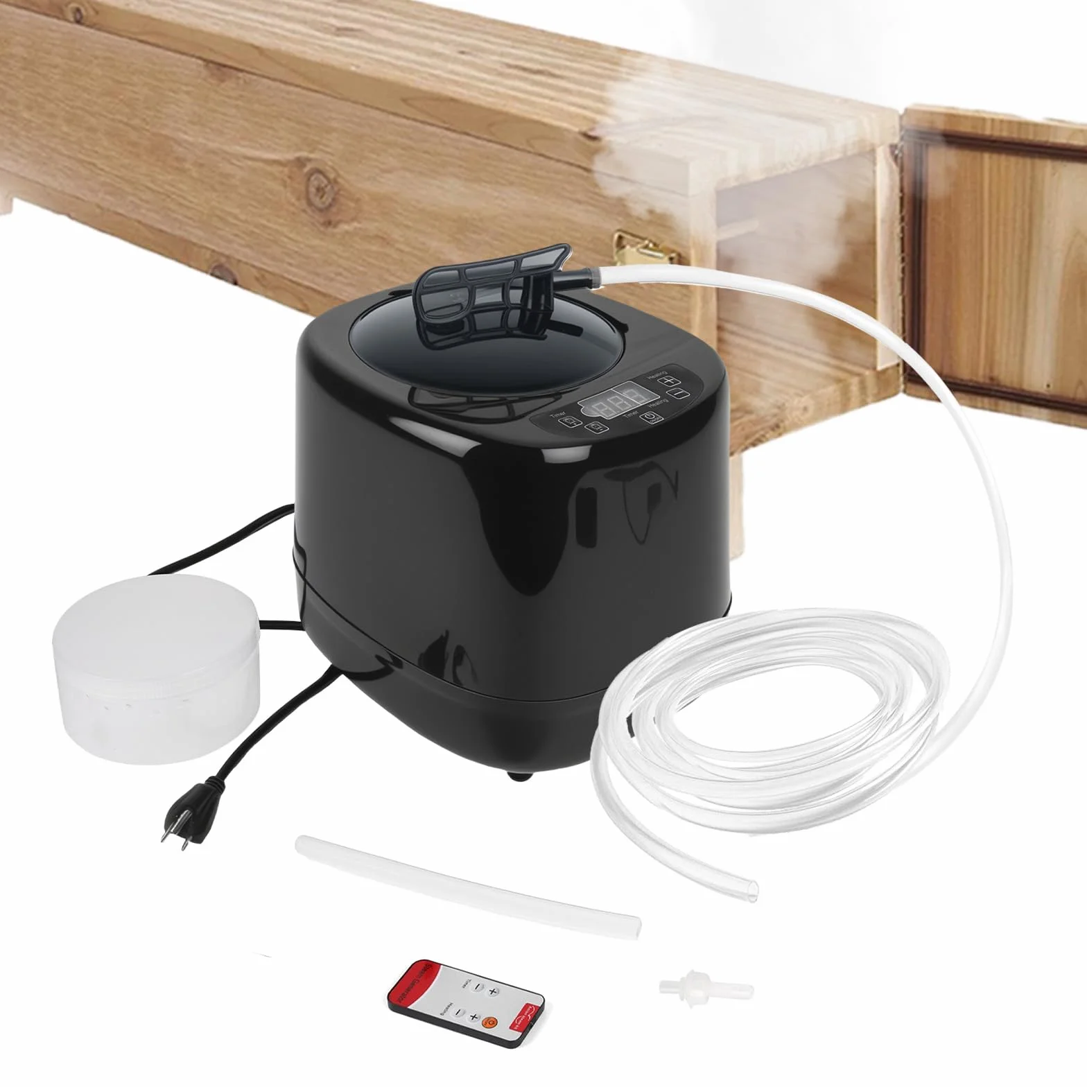 Generador de vapor para doblar madera, kit de vapor eléctrico de madera de 1000 W con potencia de 9 etapas, control remoto de 10 m, triple seguridad, caja de vapor de 3 L para proyectos de madera y