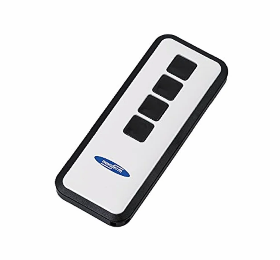 Novoferm Transmisor de mano Mini Novotron 524 (transmisor de 4 canales, código alternativo 64, 128 bits, 433 MHz) TM15910101150, color blanco y negro
