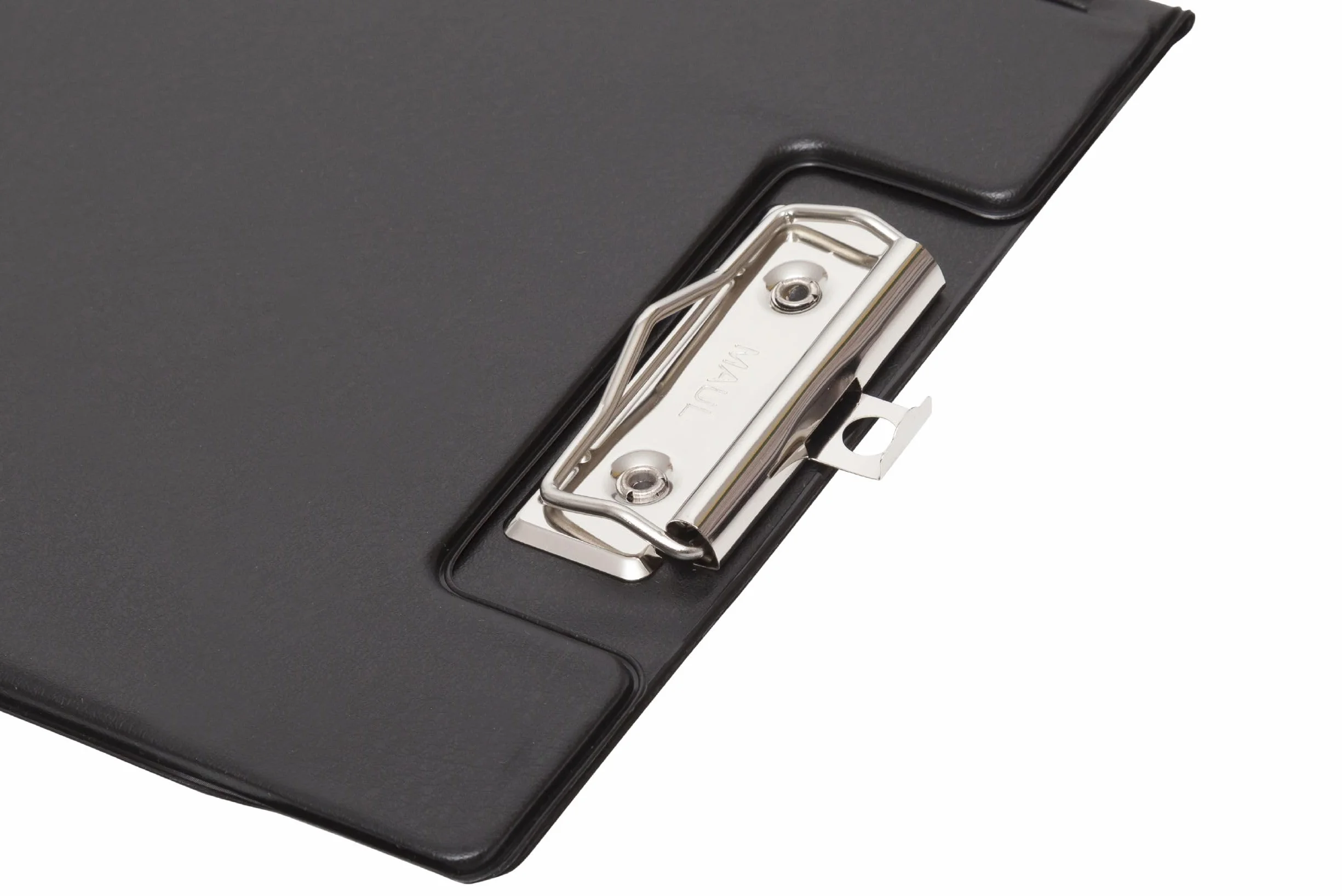 Maul Carpeta portapapeles con cubierta de aluminio y protección anticopia DIN A5 alto negro