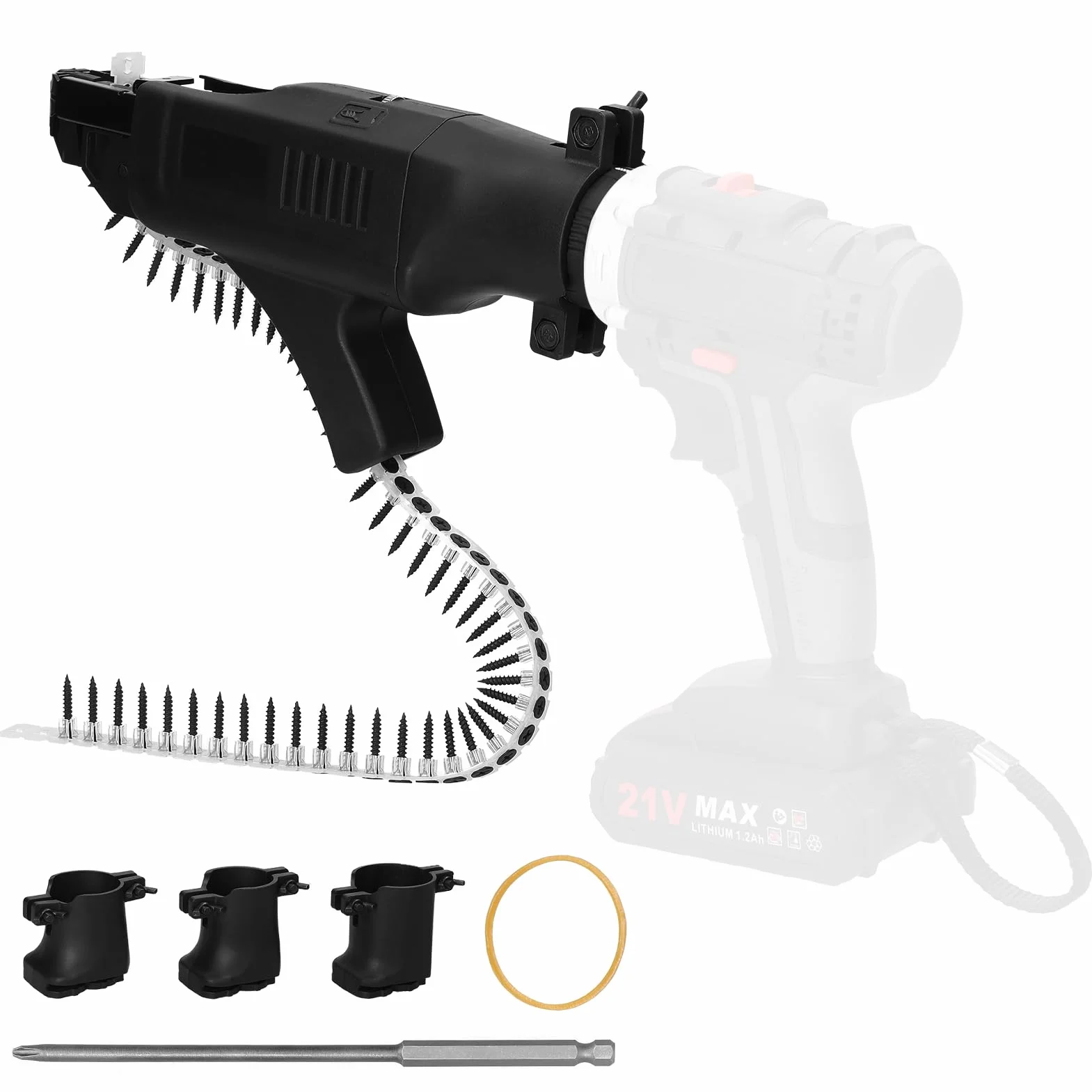 Taladro eléctrico automático de litio, convertidor de máquina de tornillo de cadena, grapadora inalámbrica, clavadora eléctrica recargable, máquina de clavar portátil, grapadora para el