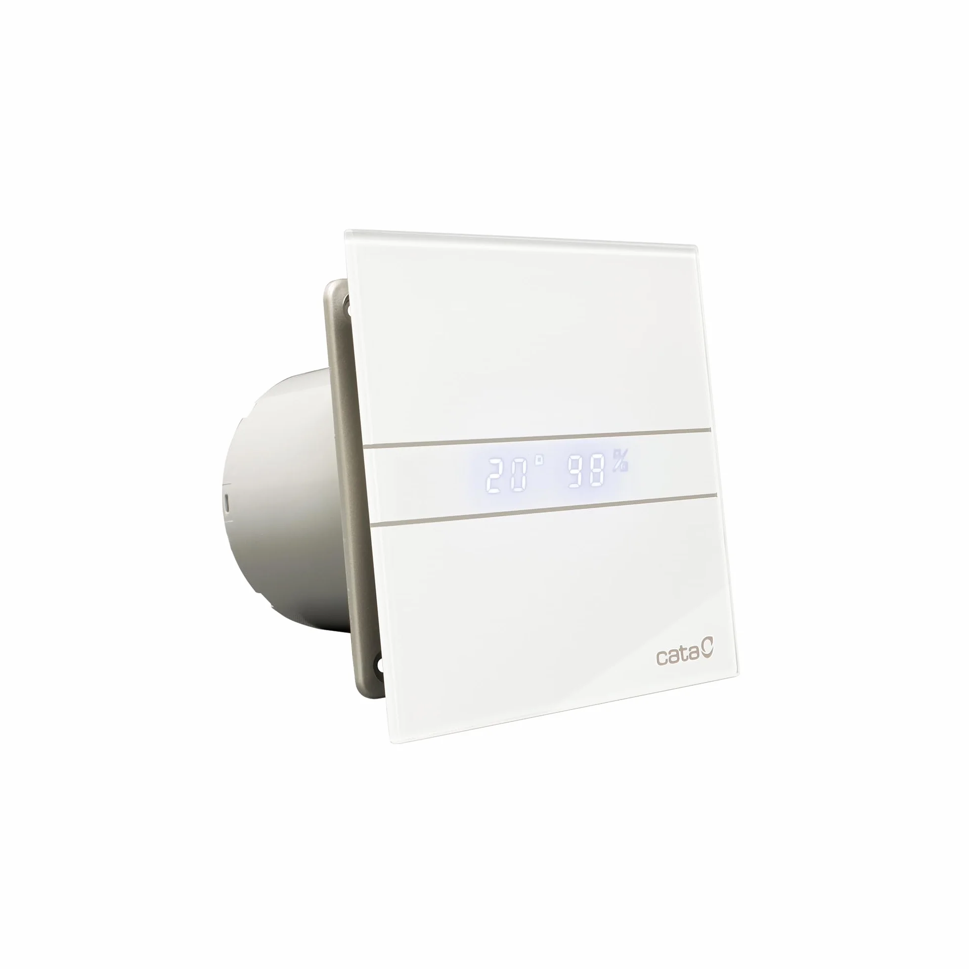 Cata 900200 E-100 GTH Extractor de Aire para Baño Silencioso Serie E, 8 W, Cristal Blanco
