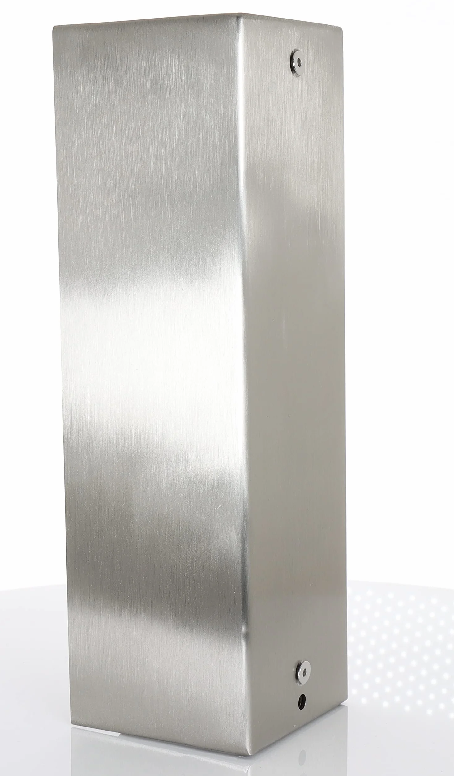 BOLD Orio 19004 Toma de Corriente de Exterior para jardín (Columna de Toma de Corriente) con Clavija de 2 Posiciones en Acero Inoxidable (IP44EnergyPillar | hasta 3680Watt | Angular | 23x7x7cm)