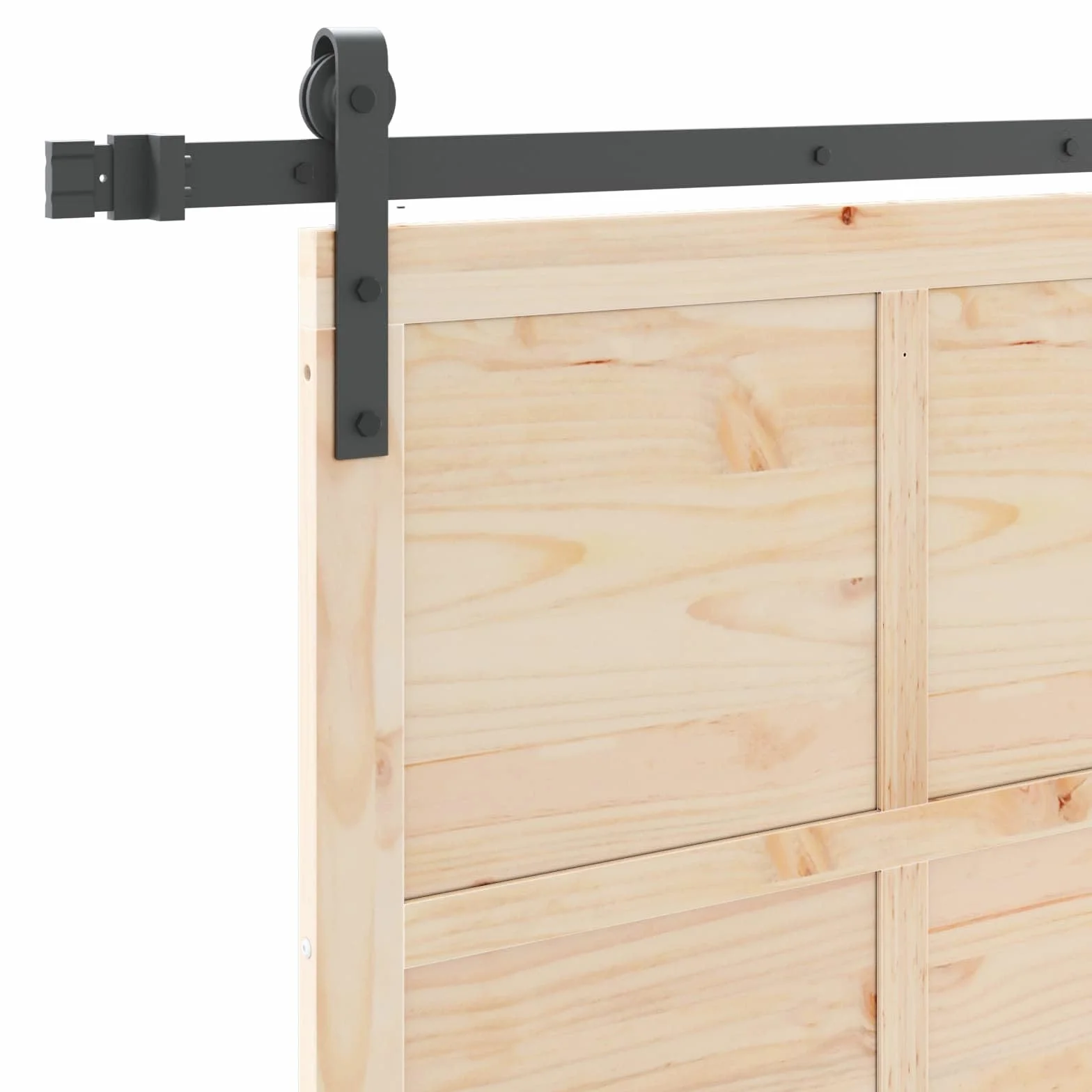 vidaXL Puerta Corredera Natural 90 x 208 cm Madera de Pino Maciza, Sala, Puerta Deslizante Rectangular, Tabique Moderno de Pino, Separador Elegante, Decoración sofisticada para el hogar