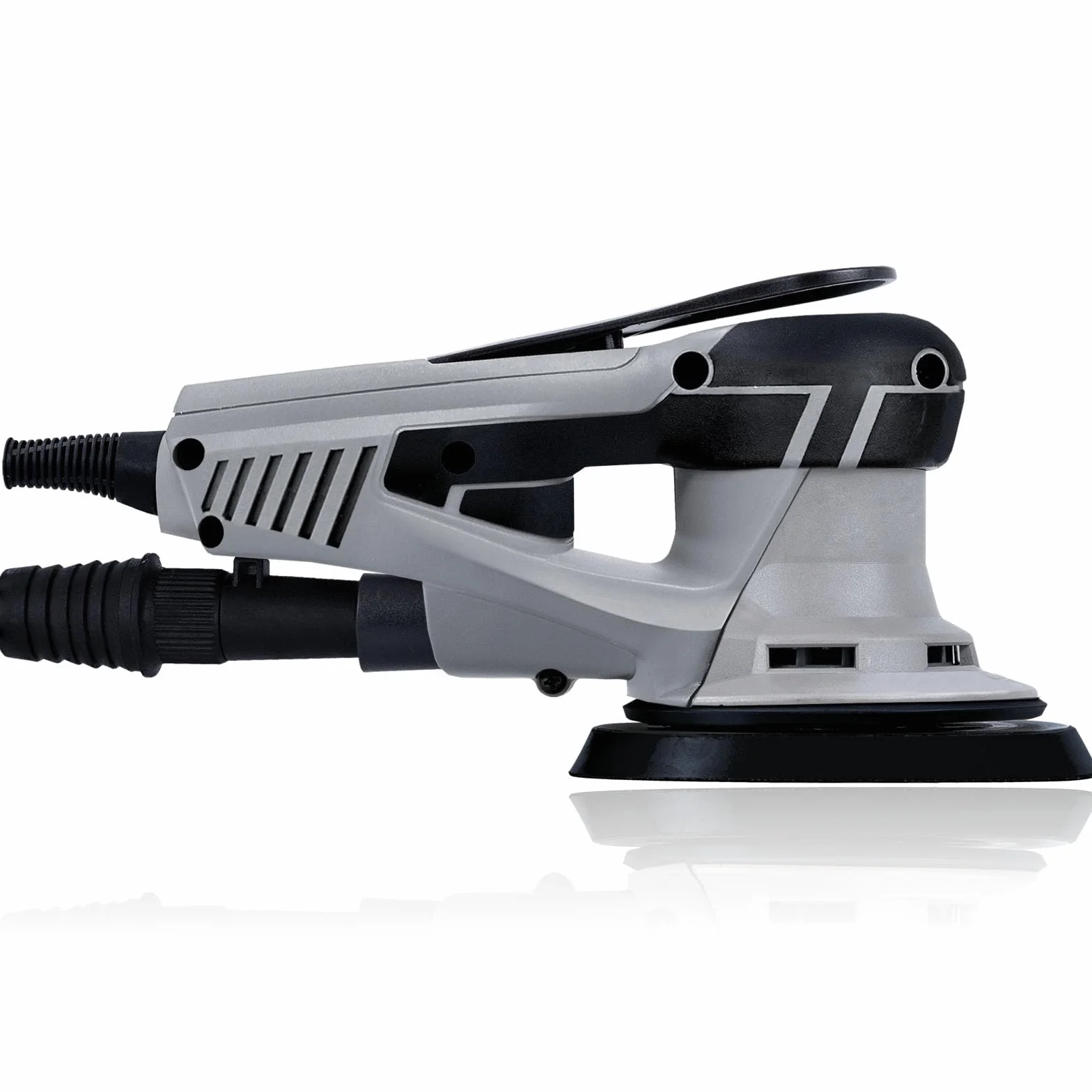 Werku WK400750, Lijadora Circular Rotorbital, Calidad Profesional, Motor Brushless, Potencia 350 W, Disco 150 mm, Órbita 5 mm, Incluye Disco Lijado y Manguera Aspiración