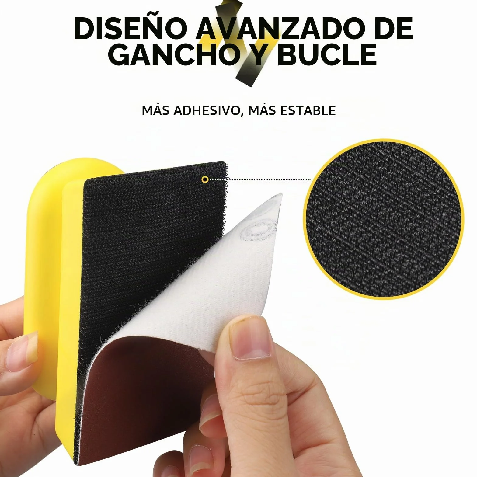 Ensemble de 9 Bloques de lijado,gancho bucle mano bloque, almohadilla placa de respaldo, ponçage à crochets Forme convexe et concave pour le travail du bois, meubles, la peinture automobile