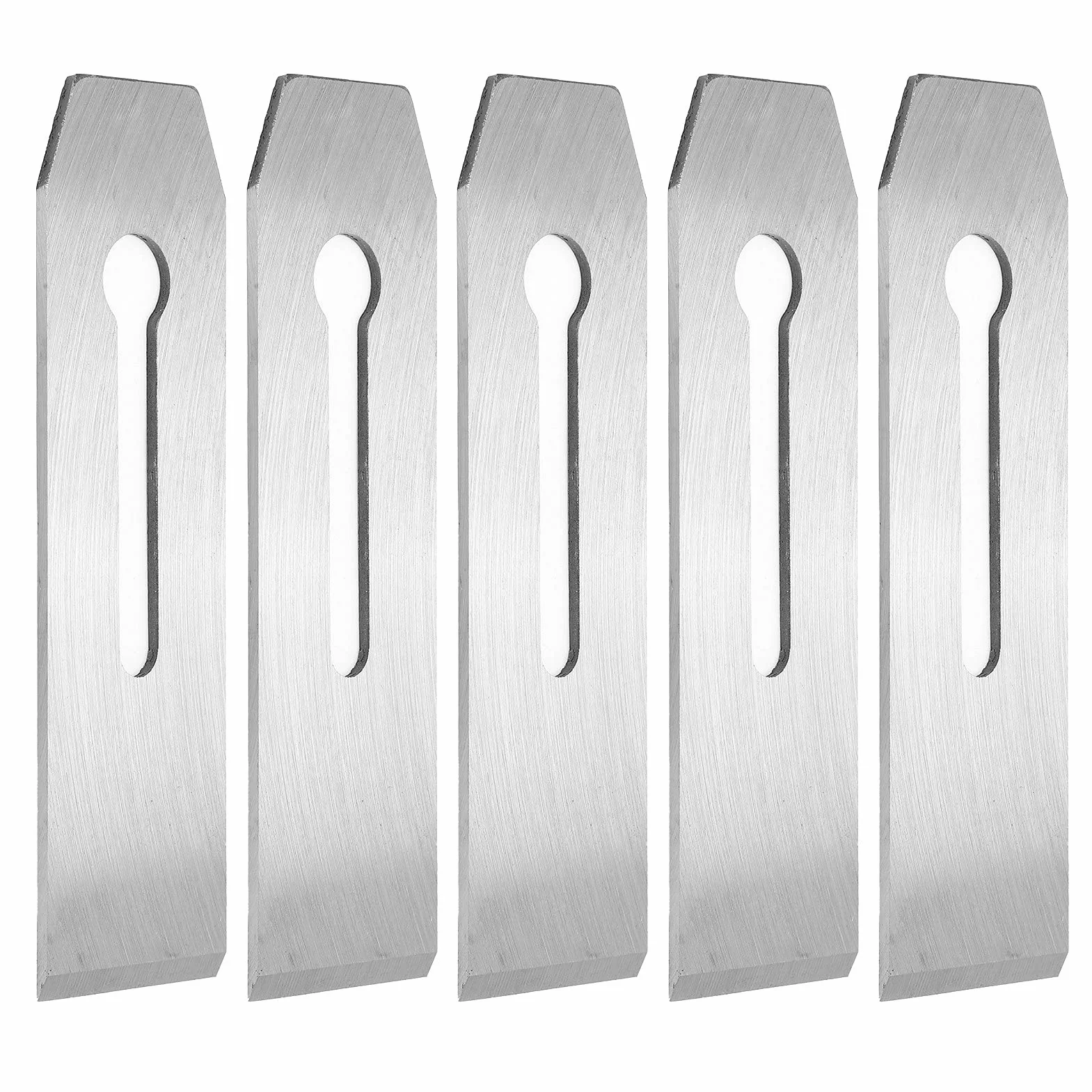 5 piezas de cuchillas para cepilladora de 51 mm, cuchilla cortadora de acero al carbono para carpintería, cuchilla de cepilladora resistente al desgaste, tratada térmicamente y