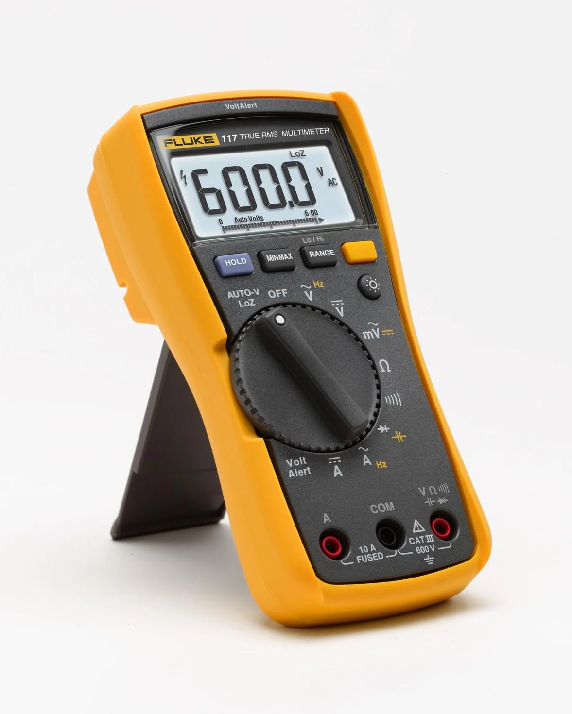 Multímetro digital para electricistas Fluke 117 con detector de voltaje sin contacto