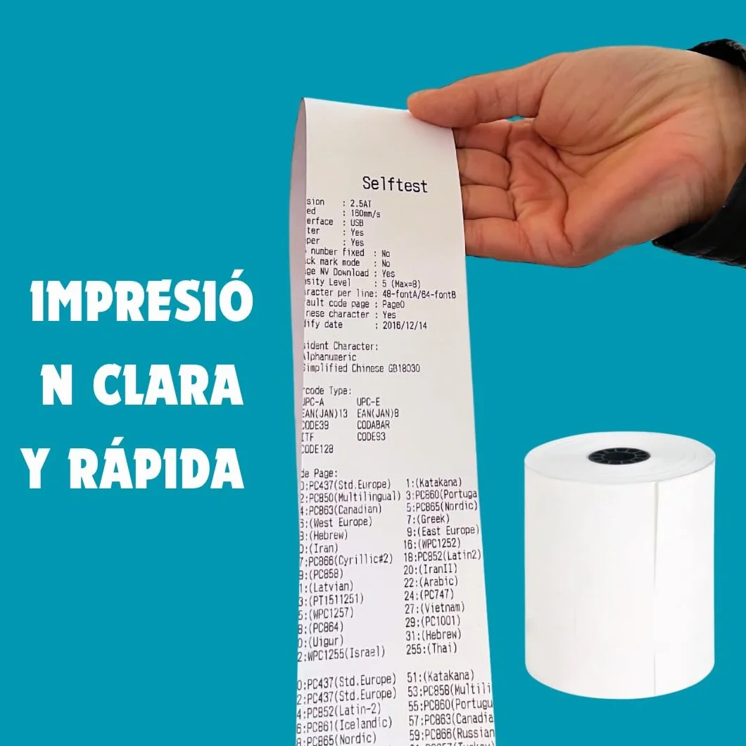 Double Dragon Rollo de Recibo Térmico 80 x 80 mm para Impresora EPOS, Terminal POS, Caja Registradora Paquete de 10