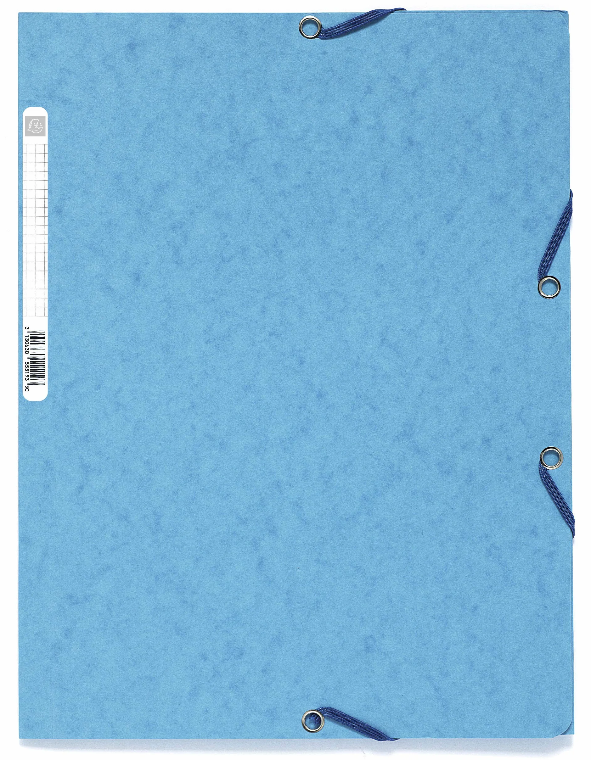 Exacompta Lote 11 Carpetas c/gomas 3 solapas 24x32cm Cartulina 400g Colores surtidos