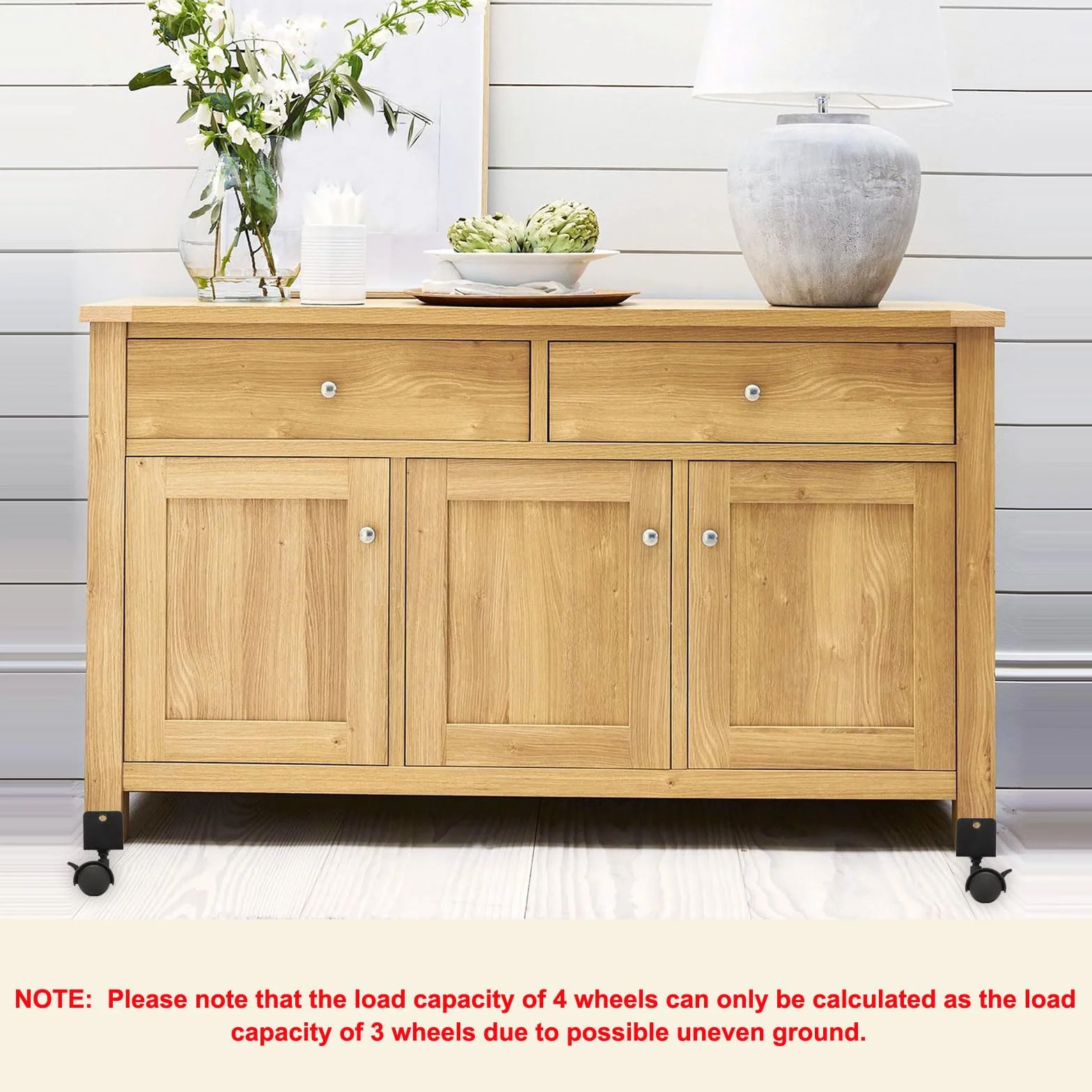 PATIKIL Rueda Giratoria De 1.5" Con Soporte En U De 0.79", Juego De 4 Ruedas Giratorias De Nylon 360° Sin Ruido Con Frenos Para Patas De Muebles Negro