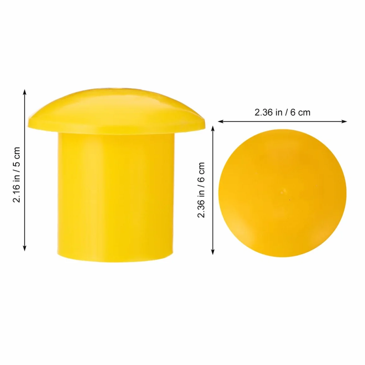 Tapas de Seguridad Protector de Extremo Resistente 60 Alta Visibilidad para Varillas de Refuerzo de Plástico Amarillo para Obra y Construcción