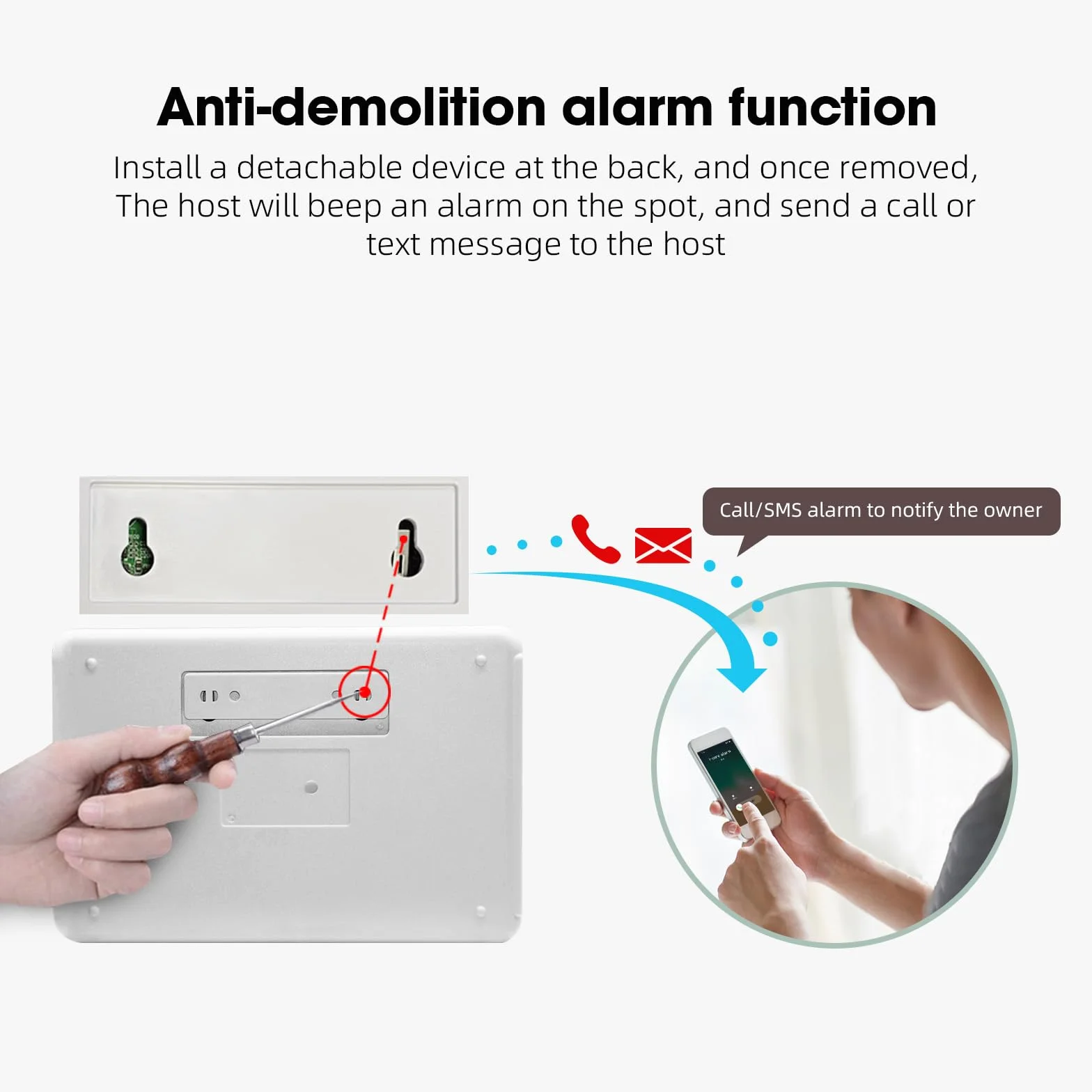 Sistema de Alarma para el hogar con cámara 1080P, Sistema de Alarma antirrobo gsm WiFi de 26 Piezas con aplicación de teléfono, Sirena de Alarma 120b, Compatible para Casas y Apartamentos.