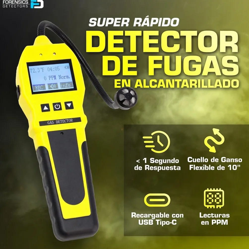 Detector de olores de alcantarillado de Forensics | Sensor con Vida útil de 20 años | Baños, desagües, alcantarillado, fontanería