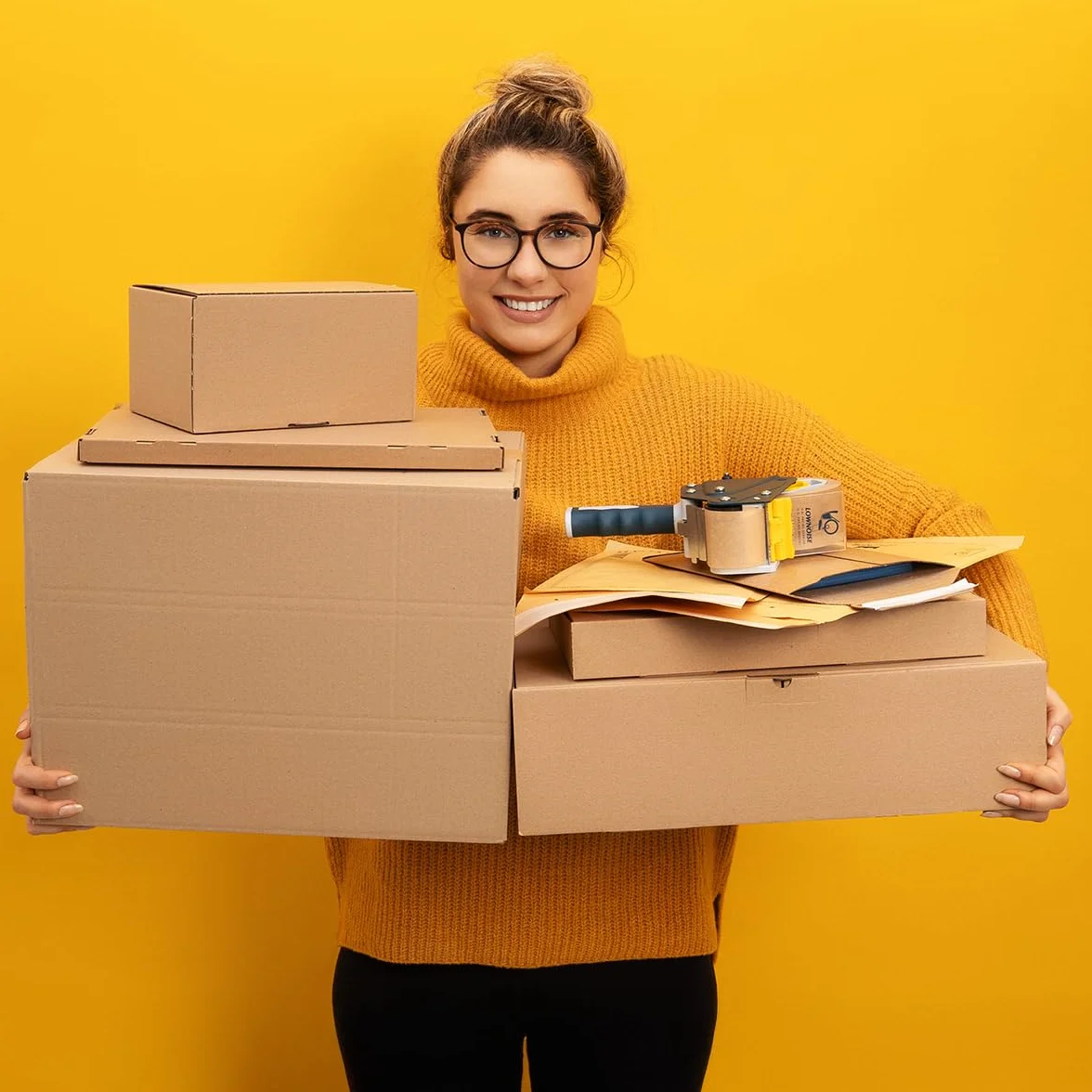 verpacking Cajas plegables 250 x 150 x 100 mm marrón (dimensiones exteriores 258 x 158 x 105 mm) WP 30 caja de envío caja DHL Hermes DPD GLS embalaje (50 unidades)