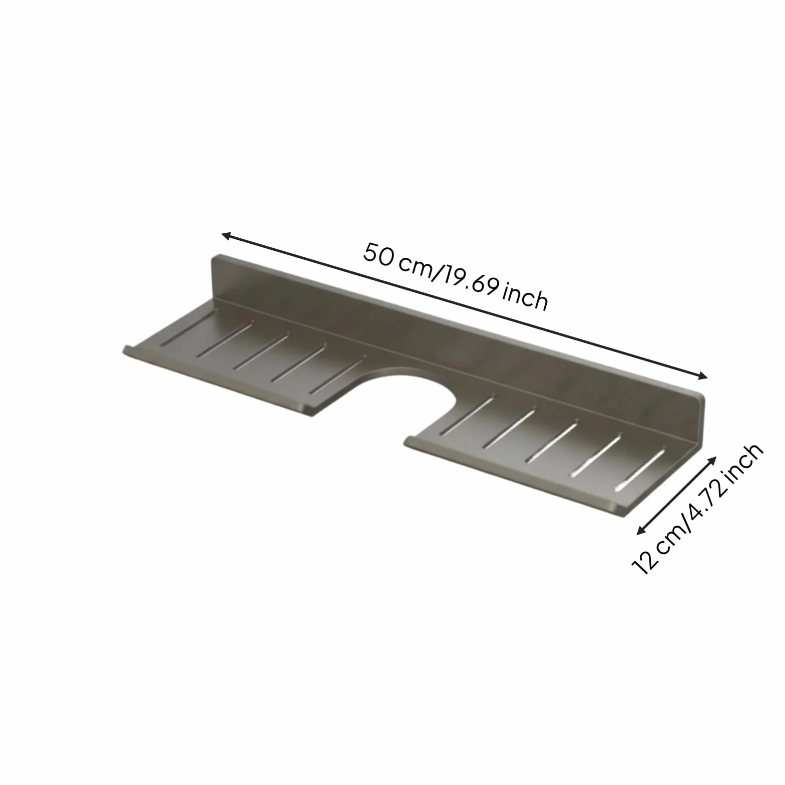 Estante sobre Lavabo sin Taladro Estante Aluminio Aeroespacial Ahorra Espacio Estantería para Baño, 50 Cm