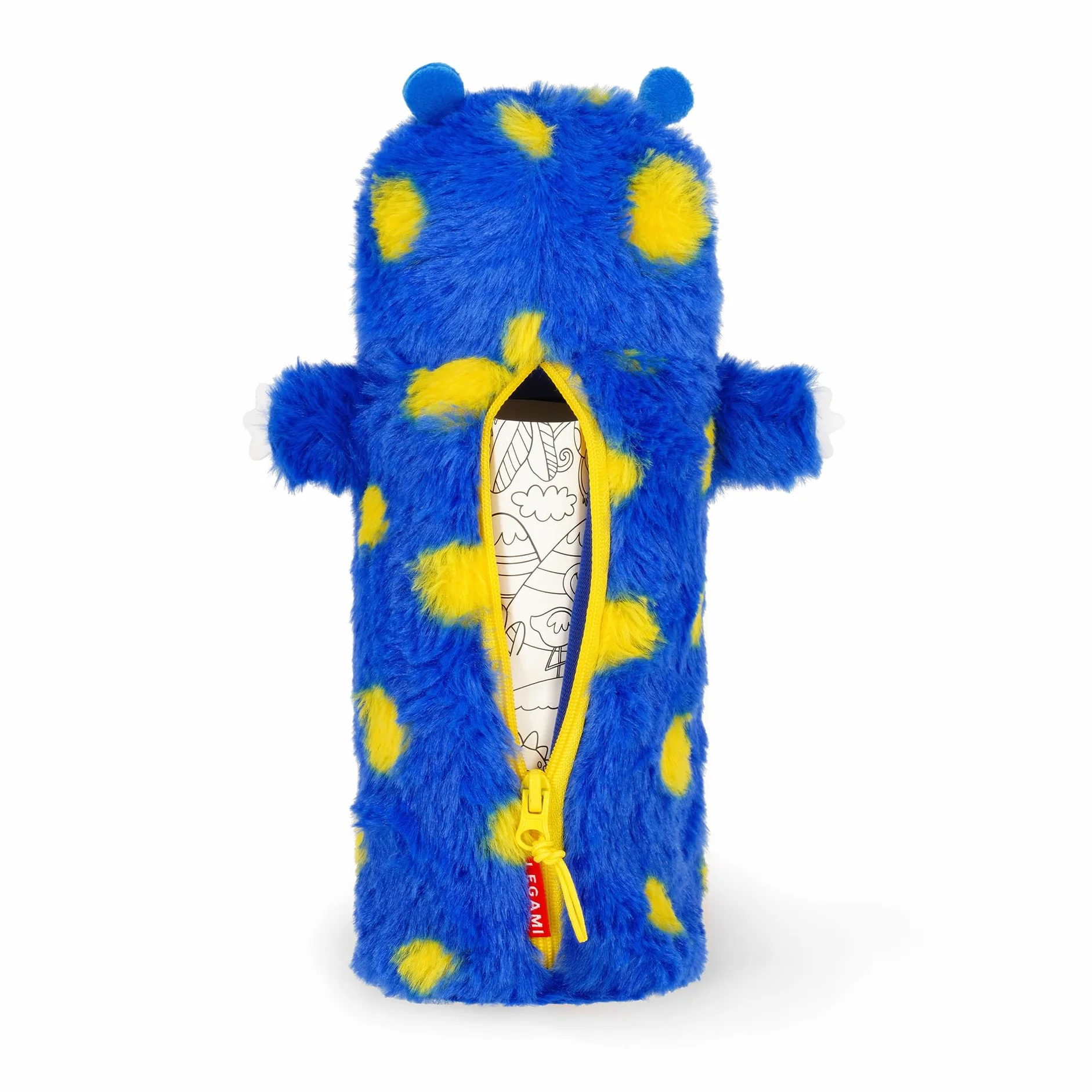 Legami - Estuche Soft, Tema Monstruo, Estuche Suave, Tarjeta con Dibujo para Colorear incluida, 100 Porcentaje Poliéster, Soft Pencil Case