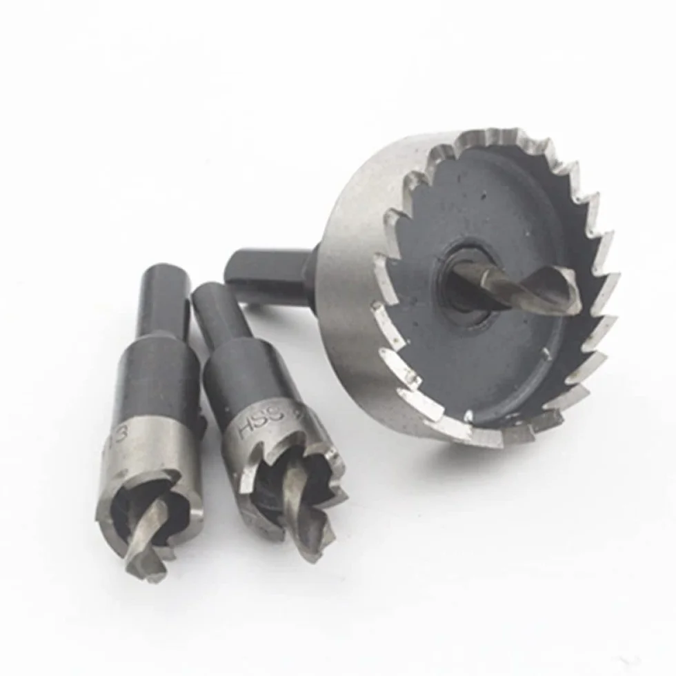 Brocas para sierra de corona HSS Brocas de núcleo de metal blando de aluminio de plástico, madera, 90 mm