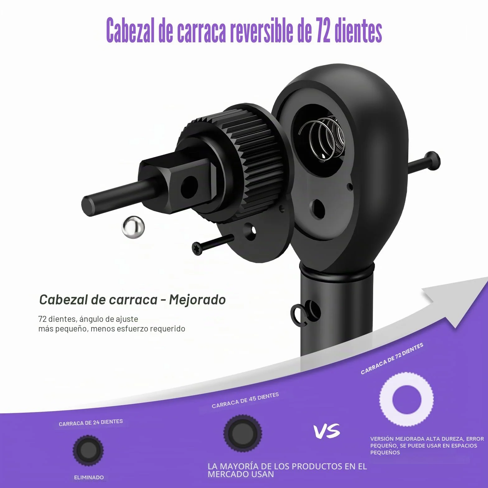 ANPUDS 3/8" Llave Dinamométrica 5-60 Nm, Precisión ± 3%, Llave Dinamométrica Motocicleta con Cabeza de Carraca Reversible de 72 Dientes para Bicicletas, Motocicletas y Coches Sustitución de Bujías