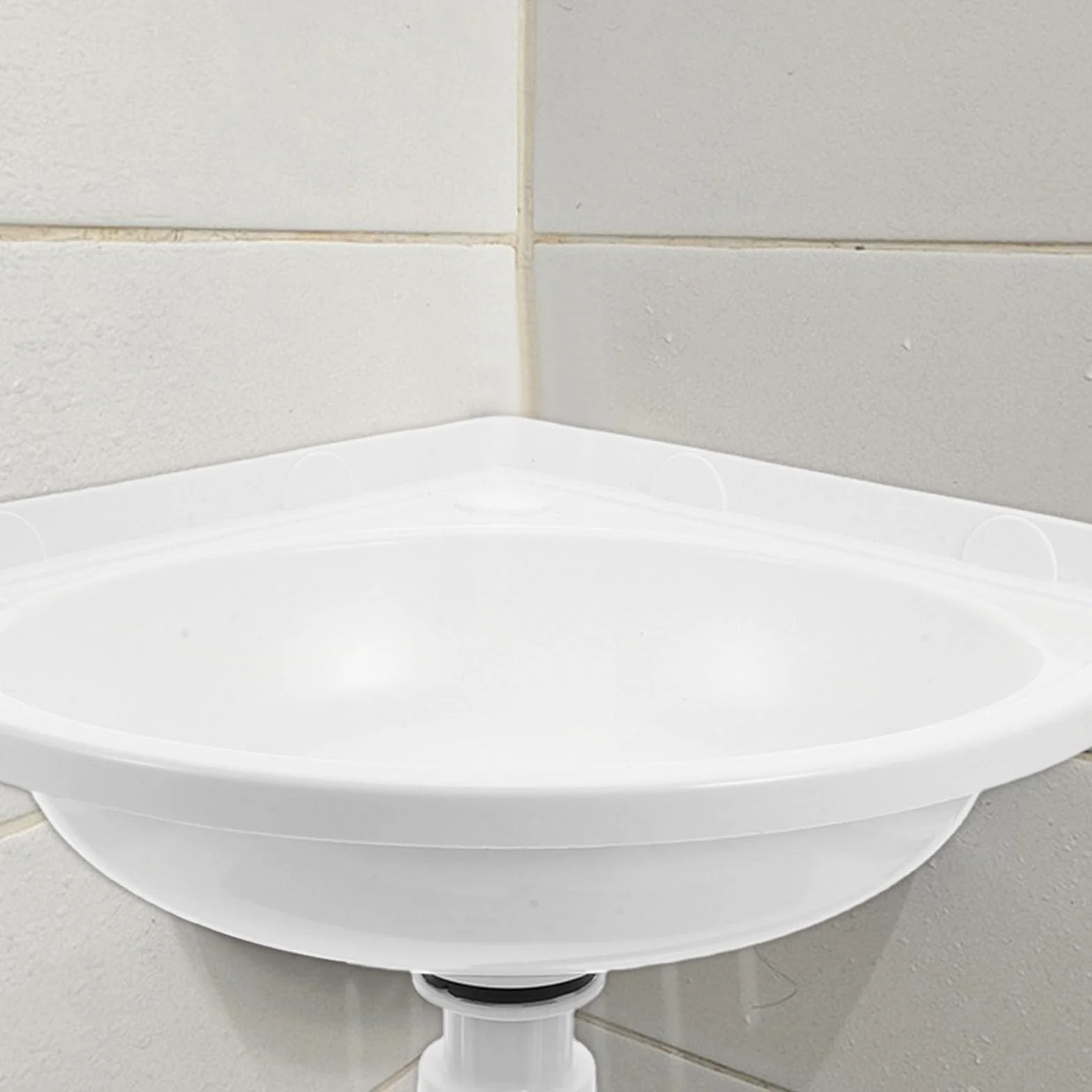 Uonlytech Lavabo De Esquina De Pared Lavabo Para Baño Pequeño Para Baños Compactos y Montaje Pared
