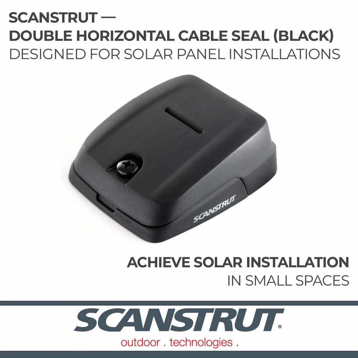 Scanstrut DS-HD10-BLK - Sello de Cable Horizontal Doble, Color Negro