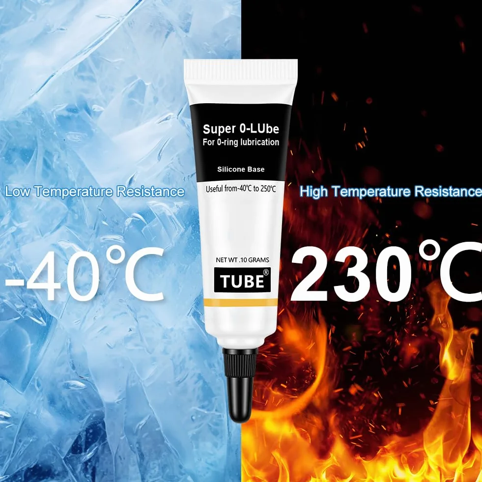 AUAUY 3 Piezas Grasas de Silicona mit Silikonpinsel, Lubricante de Silicona para Juntas Tóricas,Juntas, Lubricación de Máquinas, Equipos de Buceo, Filtros de Agua, Sellador de Válvulas, 10 g, Tubo