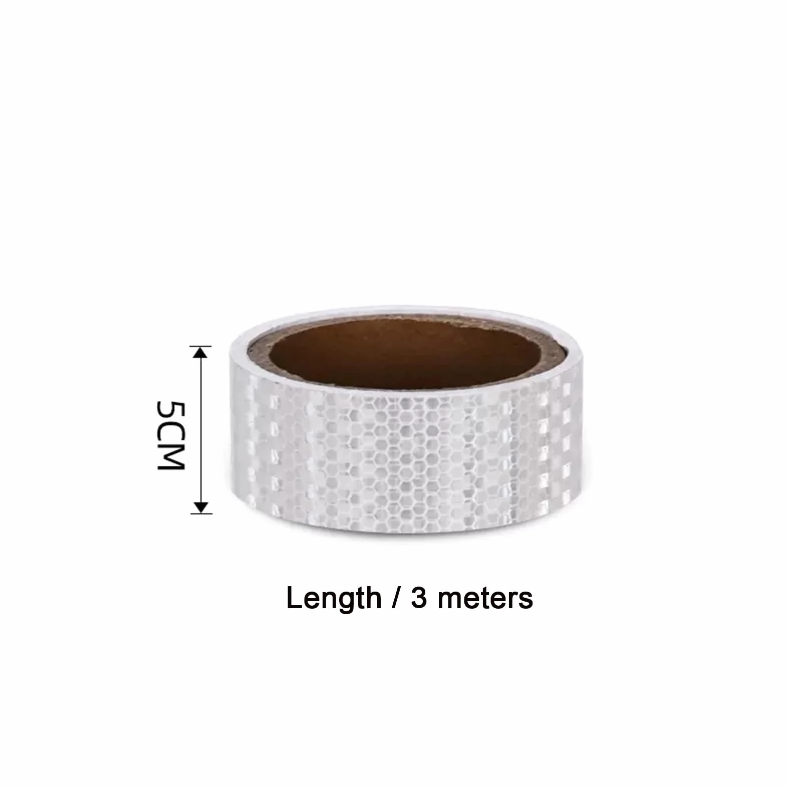 Cinta Reflectante Impermeable for Exteriores, Pegatinas reflectoras Blancas, Tiras Adhesivas Fluorescentes de Seguridad de Alta Visibilidad, 5 cm x 45 m(5cm x 3meters)