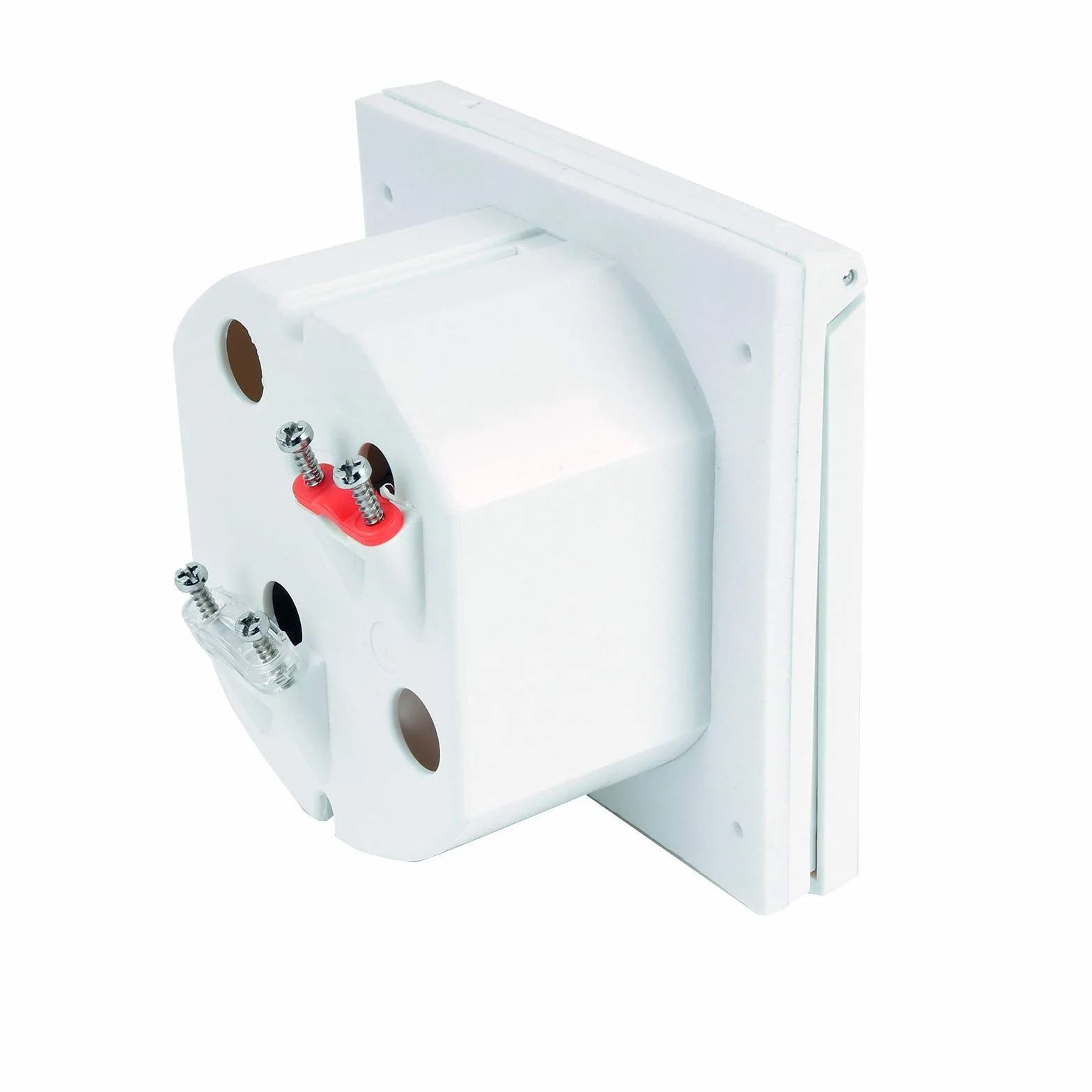 CEE - Enchufe para exteriores (240 V, 12 V, antena satélite, IP44, ideal para caravanas, autocaravanas o autobuses de camping), color blanco