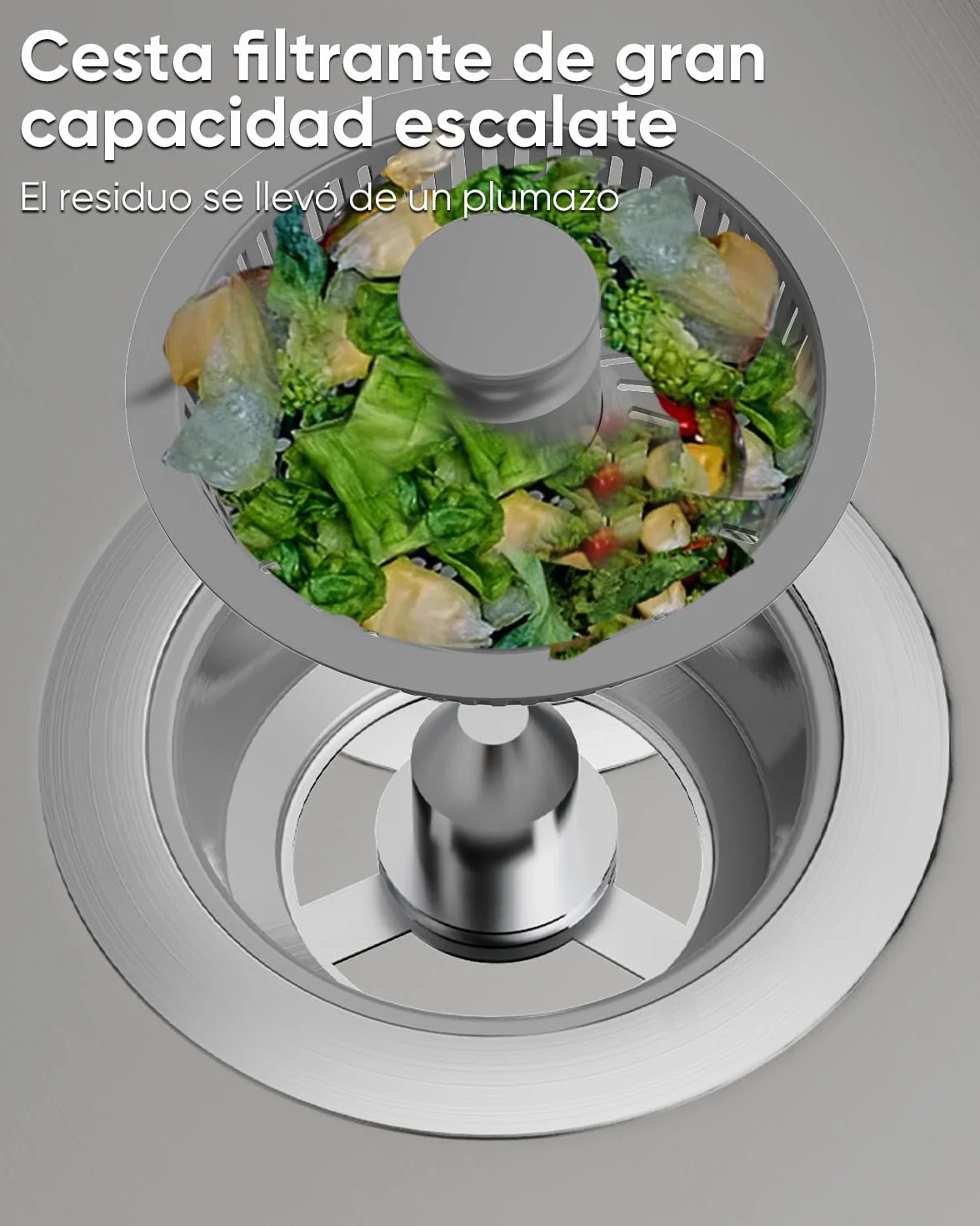 Tapon Fregadero Cocina y colador Fregadero combinación, 3 en 1 de Acero Inoxidable Accesorios Cocina para desagües, Protectores Ideales para Tapones Fregadero Cocina