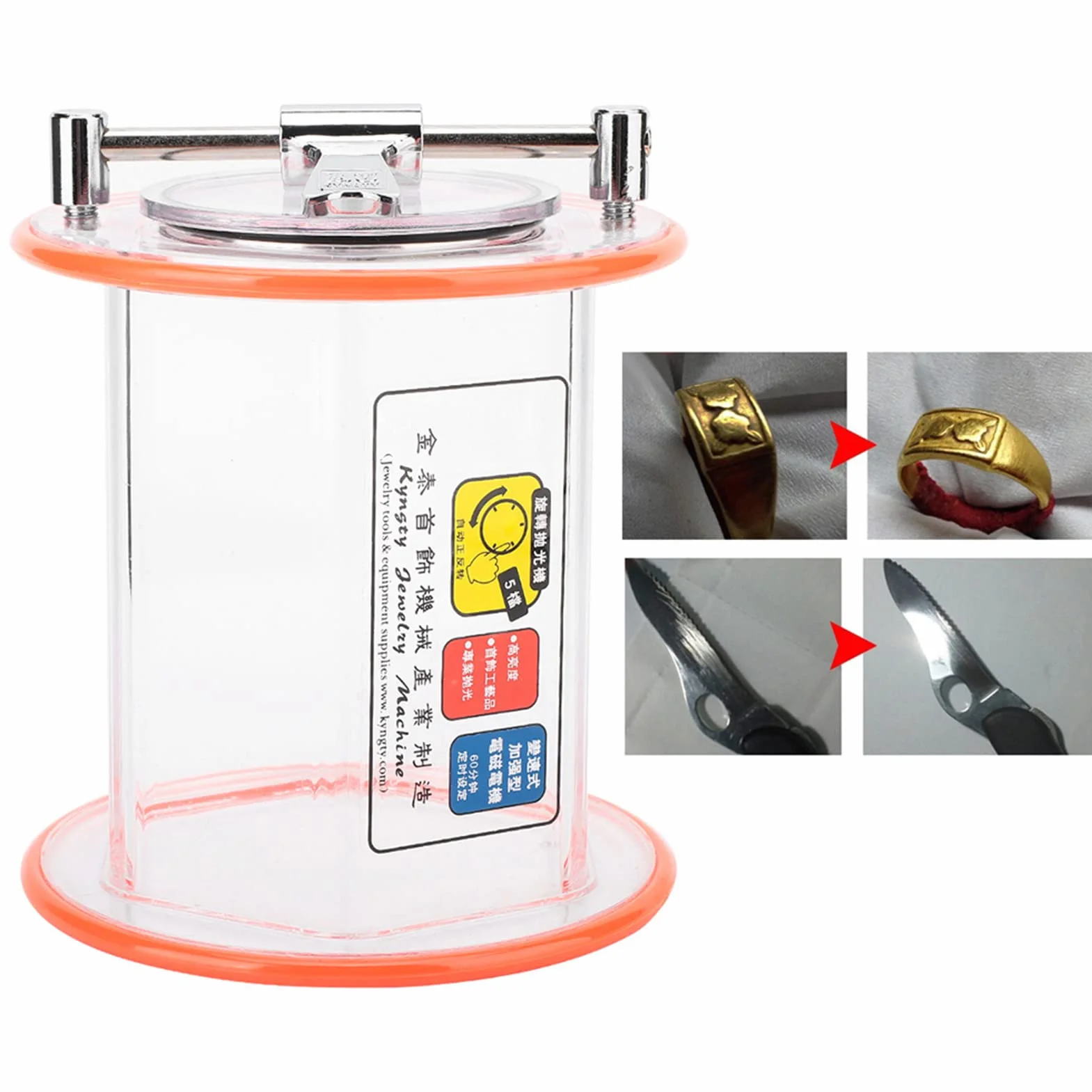 3kg Pulidora Rotativa De Joyas, Kt6808 MáQuina Pulidora Joyas Mini Tambor MáQuina Superficie Rotatorio Accesorios Para Pulidores Joyas Pulidor Giratorio Barril, Acabado Lijado MagnéTicos Metal